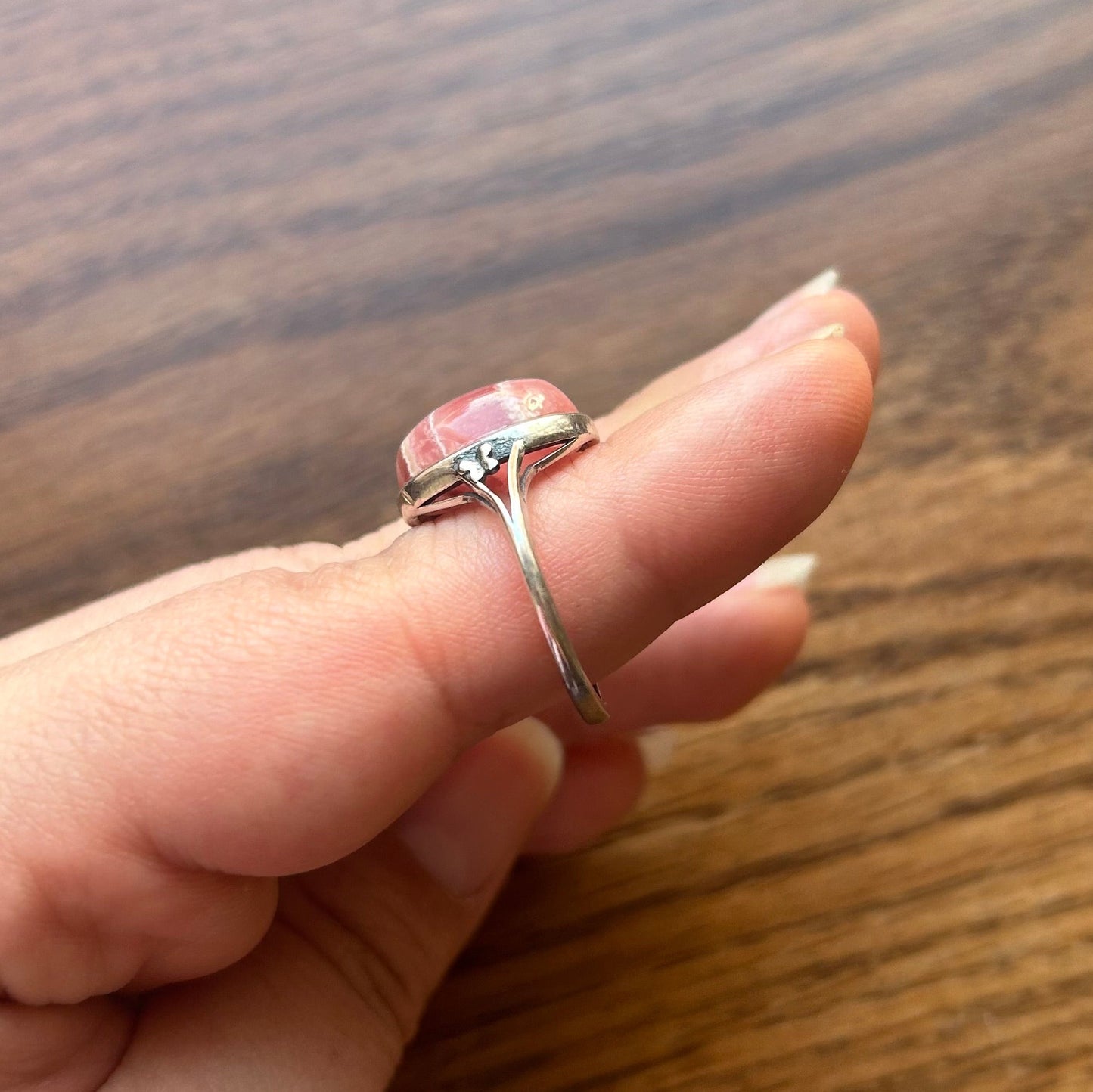 Rhodochrosite Adjustable Ring