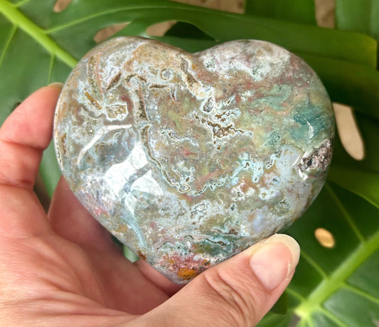 Large Ocean Jasper Heart