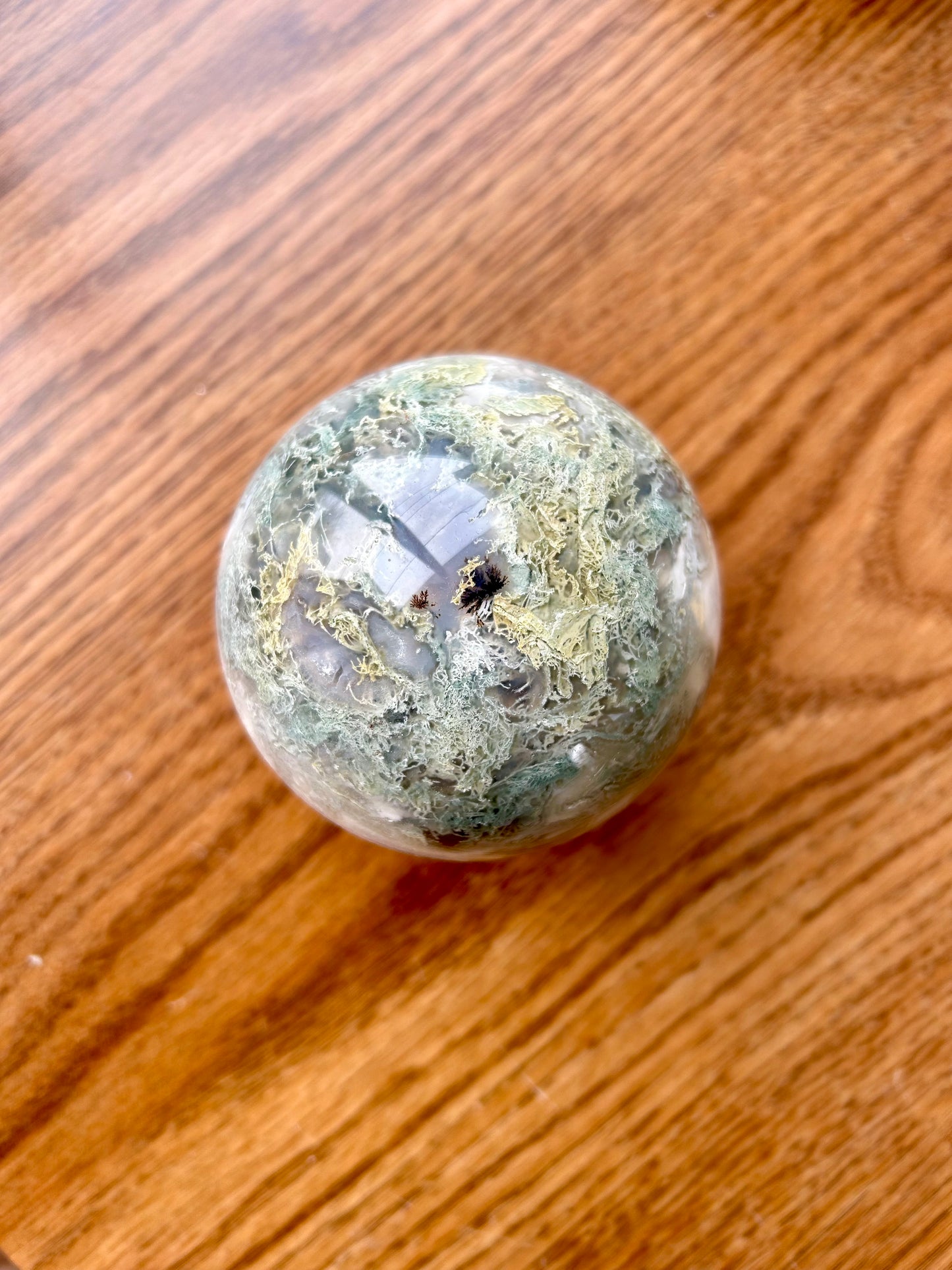 Moss Agate Sphere 1lb +