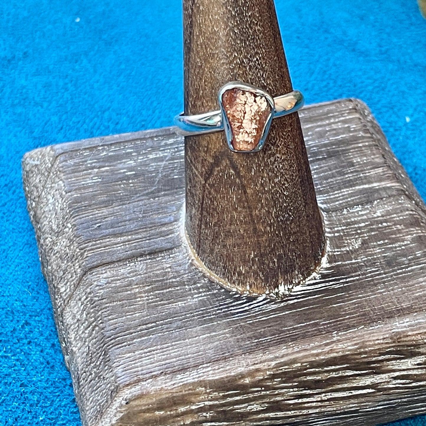 Raw Sunstone Ring Size 8