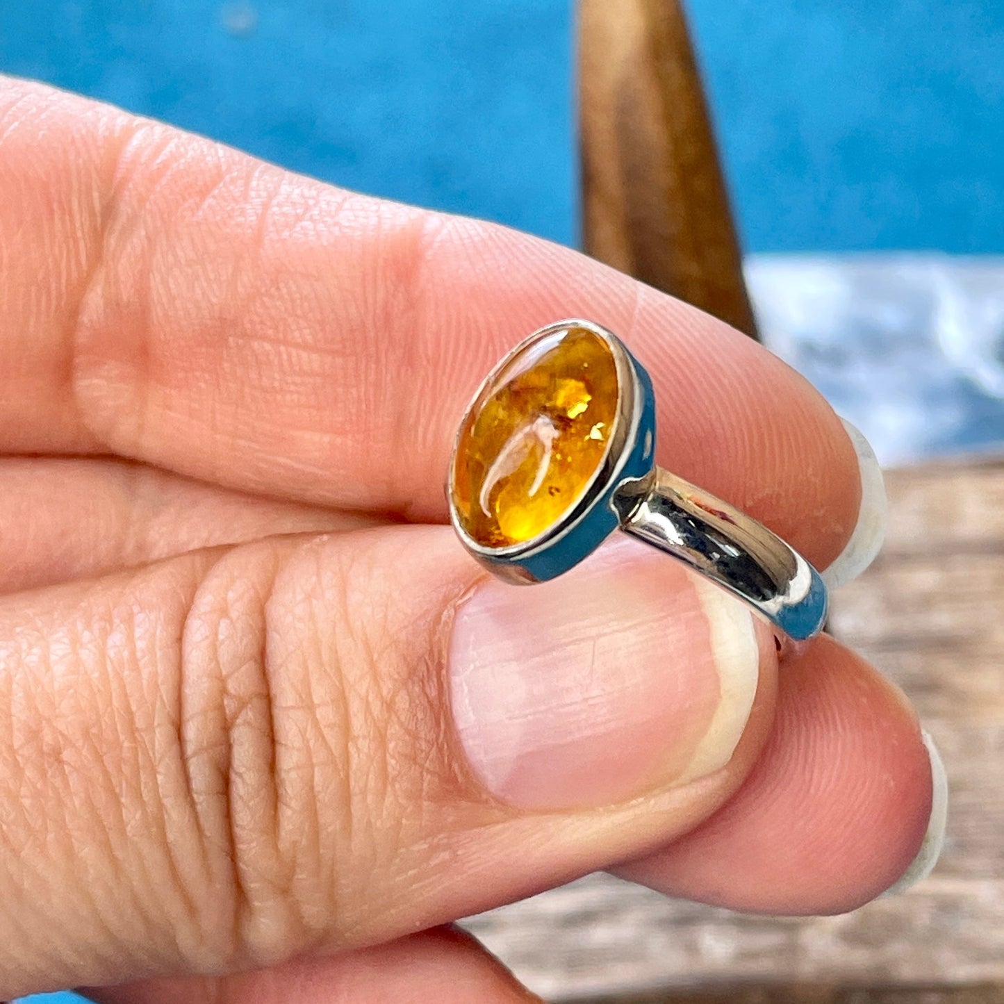 Amber Ring Size 7