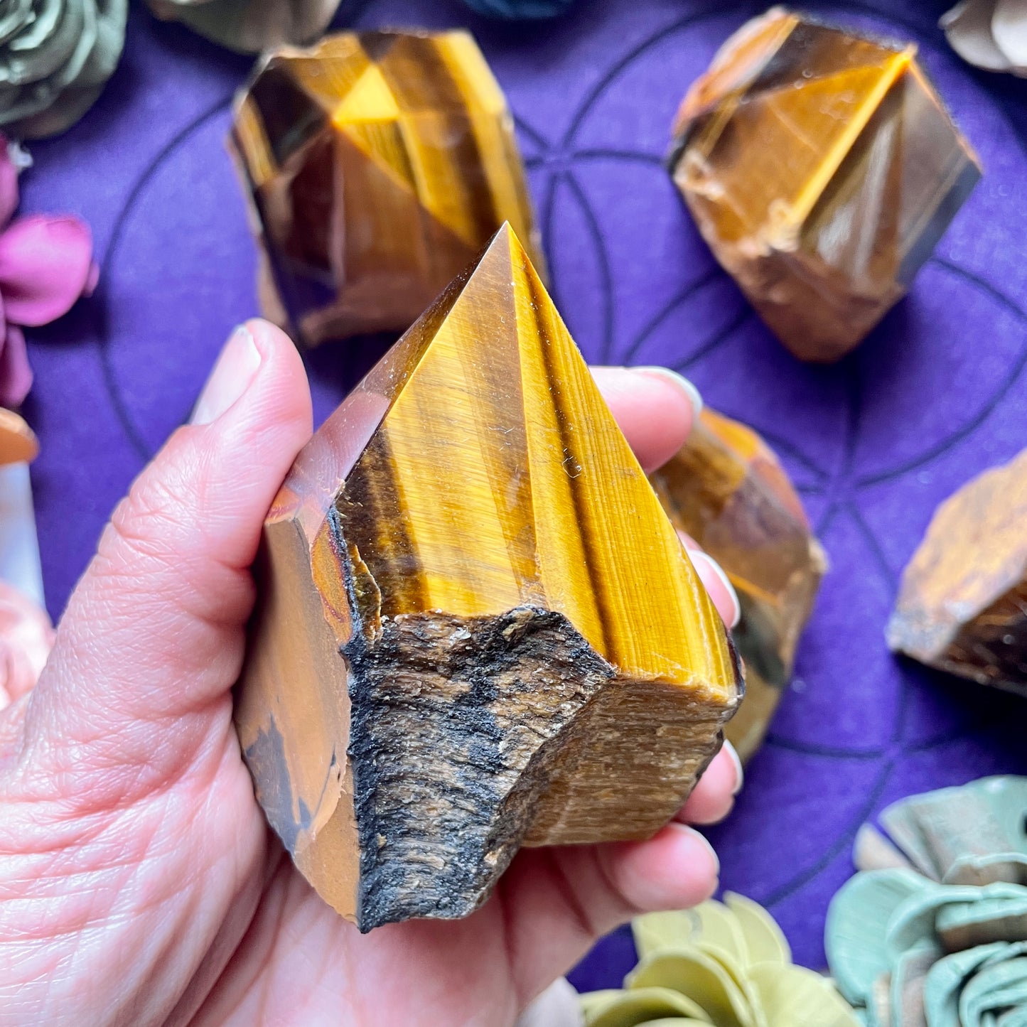 Tiger’s Eye Half Polished Point