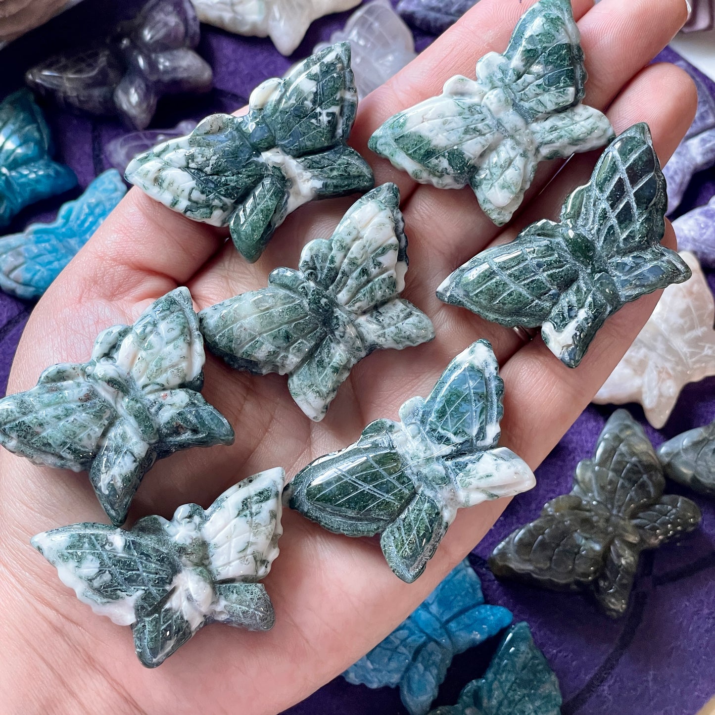 Small Butterfly Carving (Choose Stone)