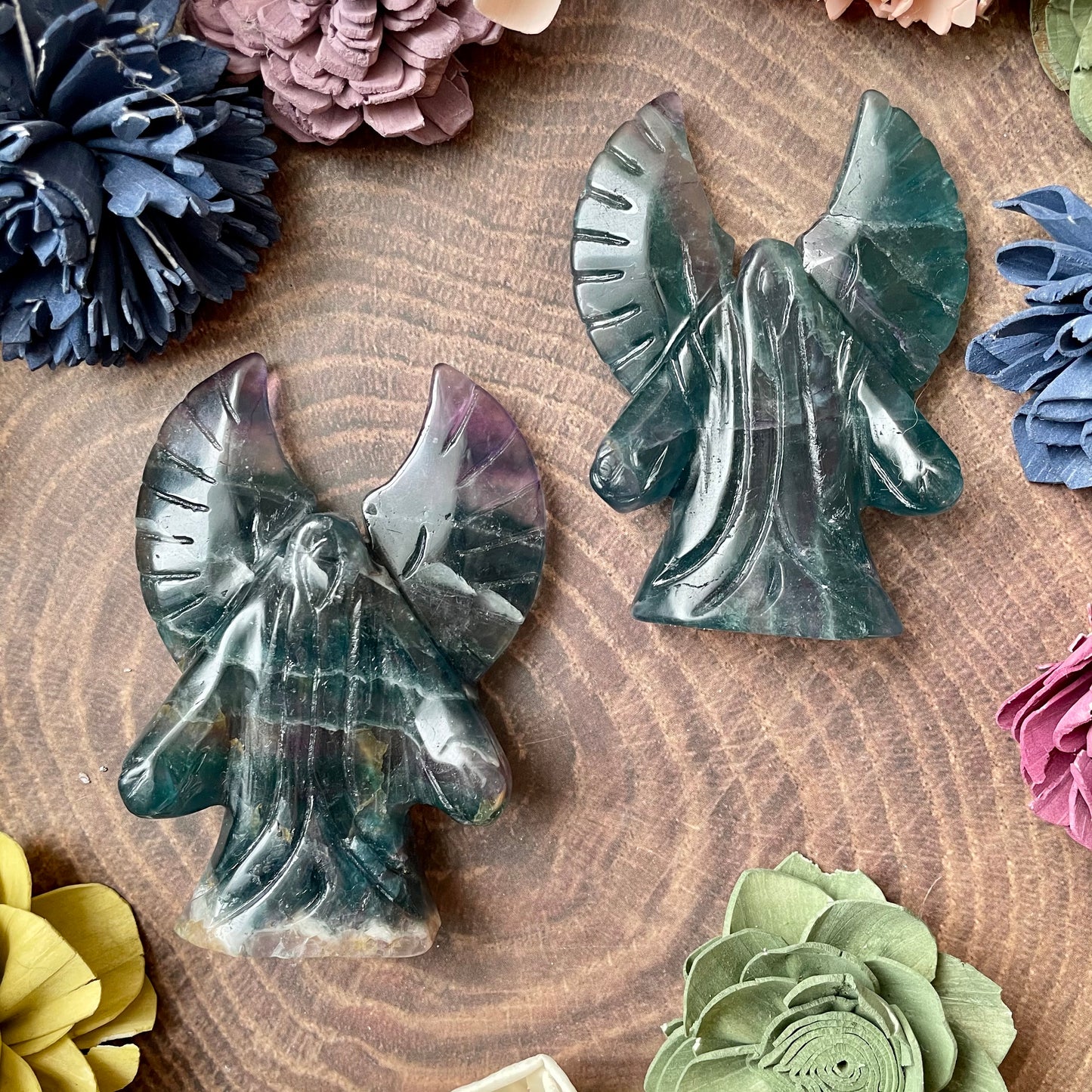 Rainbow Fluorite Hooded Angel