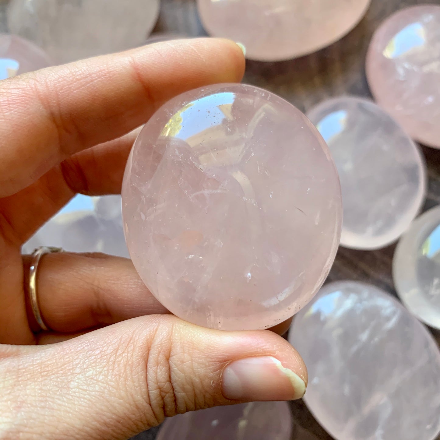 Rose Quartz Polished Palm Stone