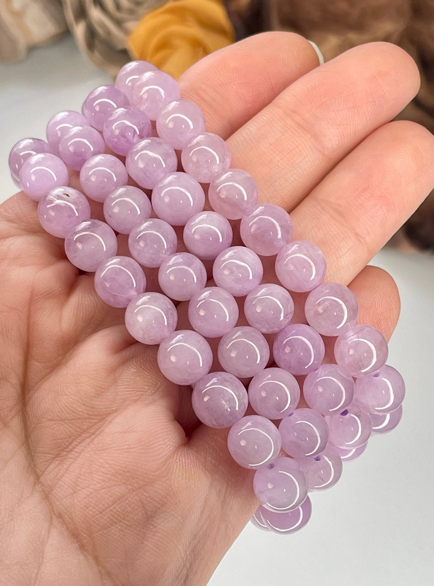 Kunzite 8mm Beaded bracelet