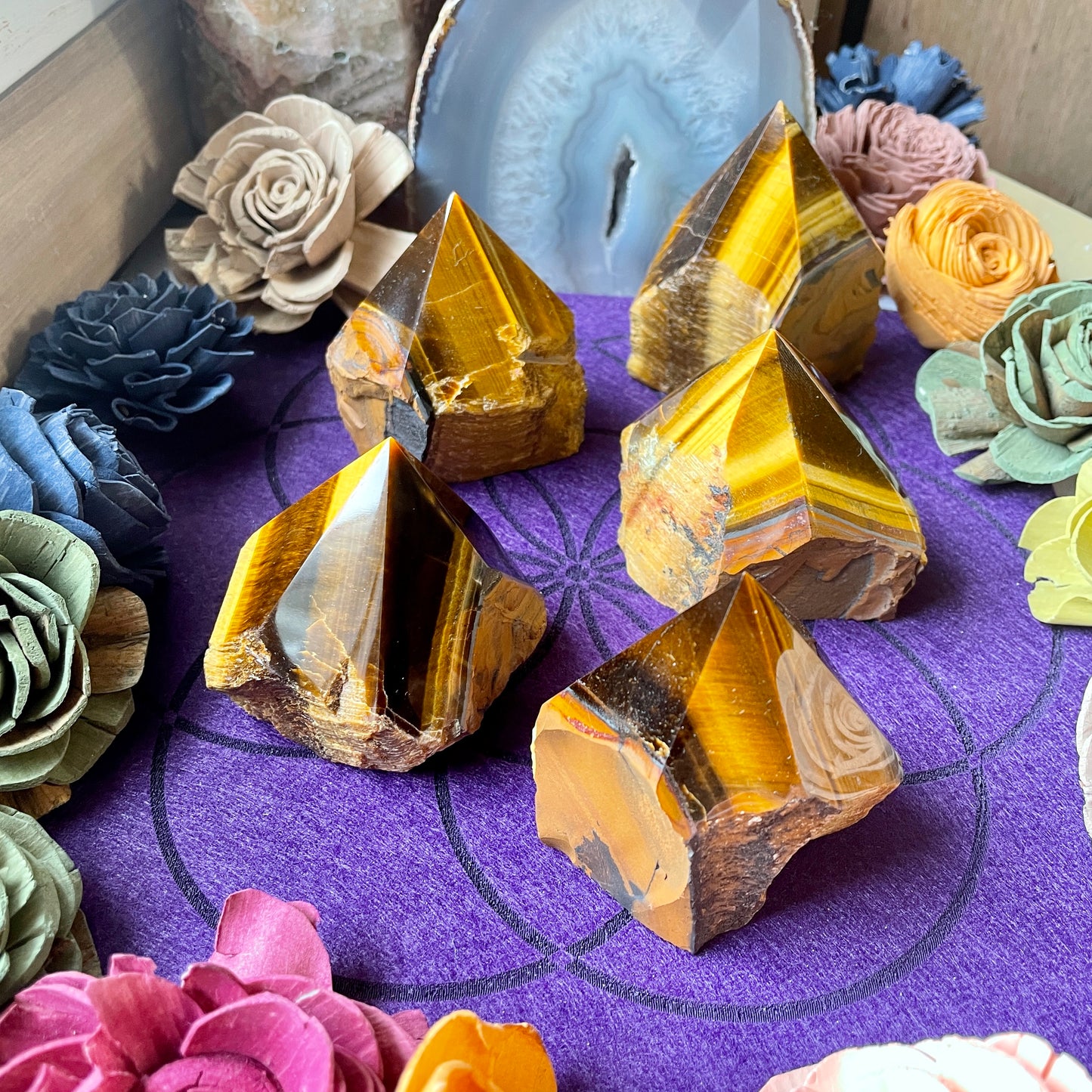 Tiger’s Eye Half Polished Point