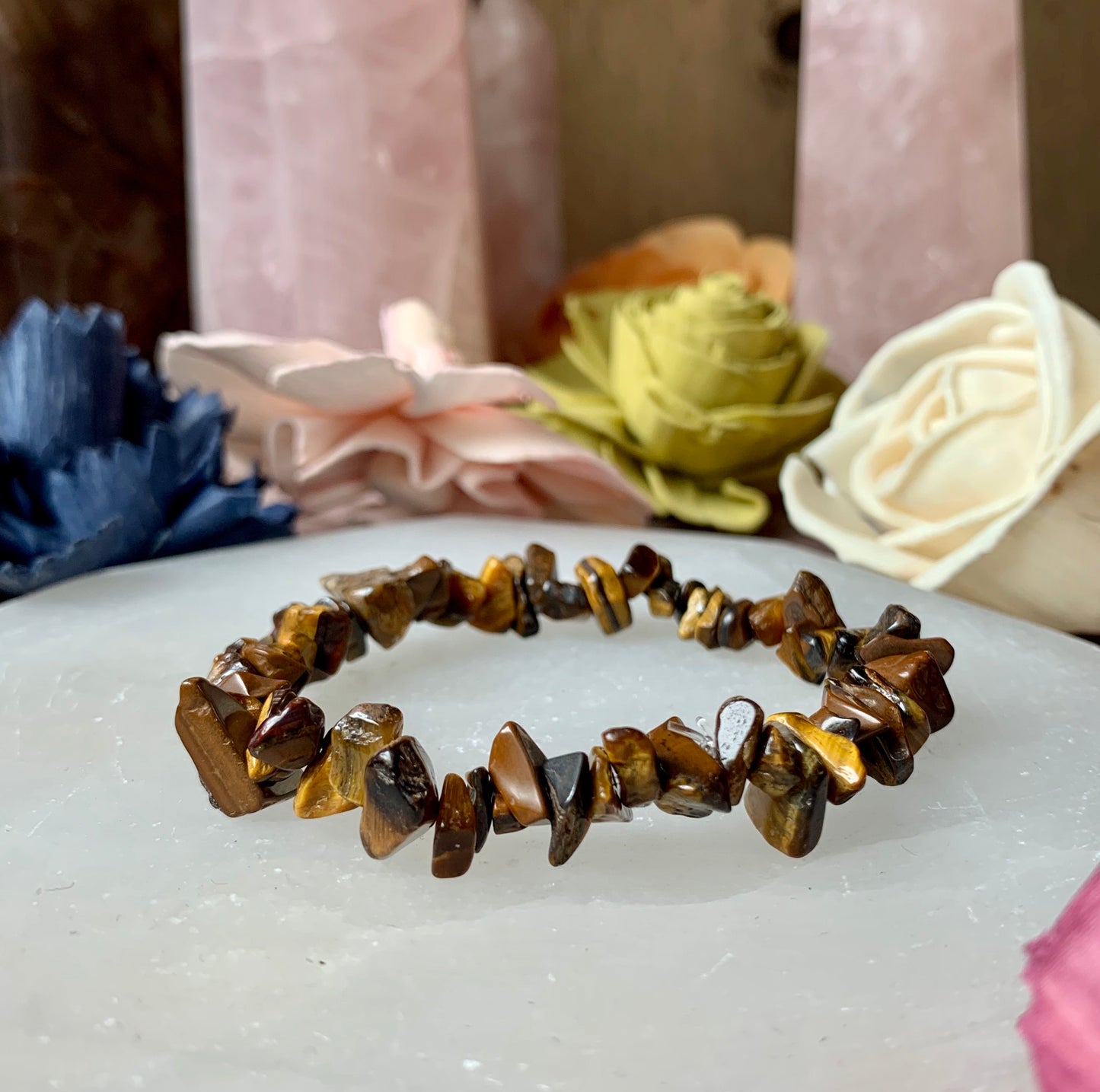 Tiger's Eye Chip Bead Bracelet