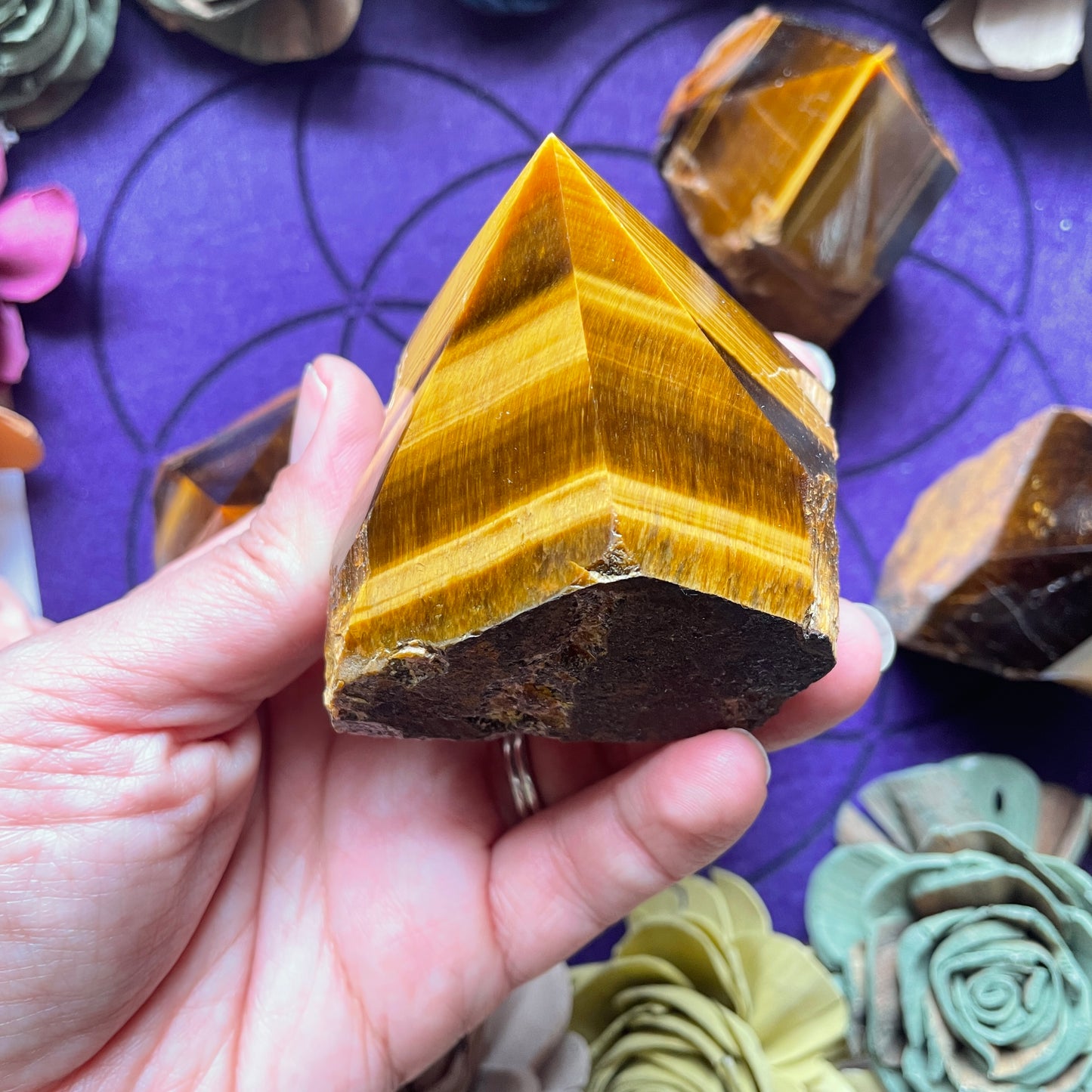 Tiger’s Eye Half Polished Point