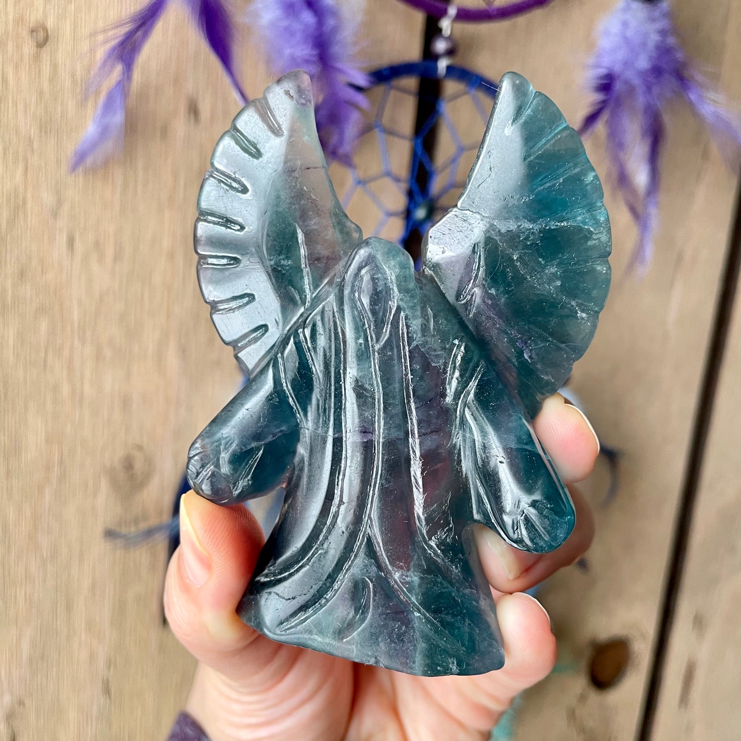 Rainbow Fluorite Hooded Angel
