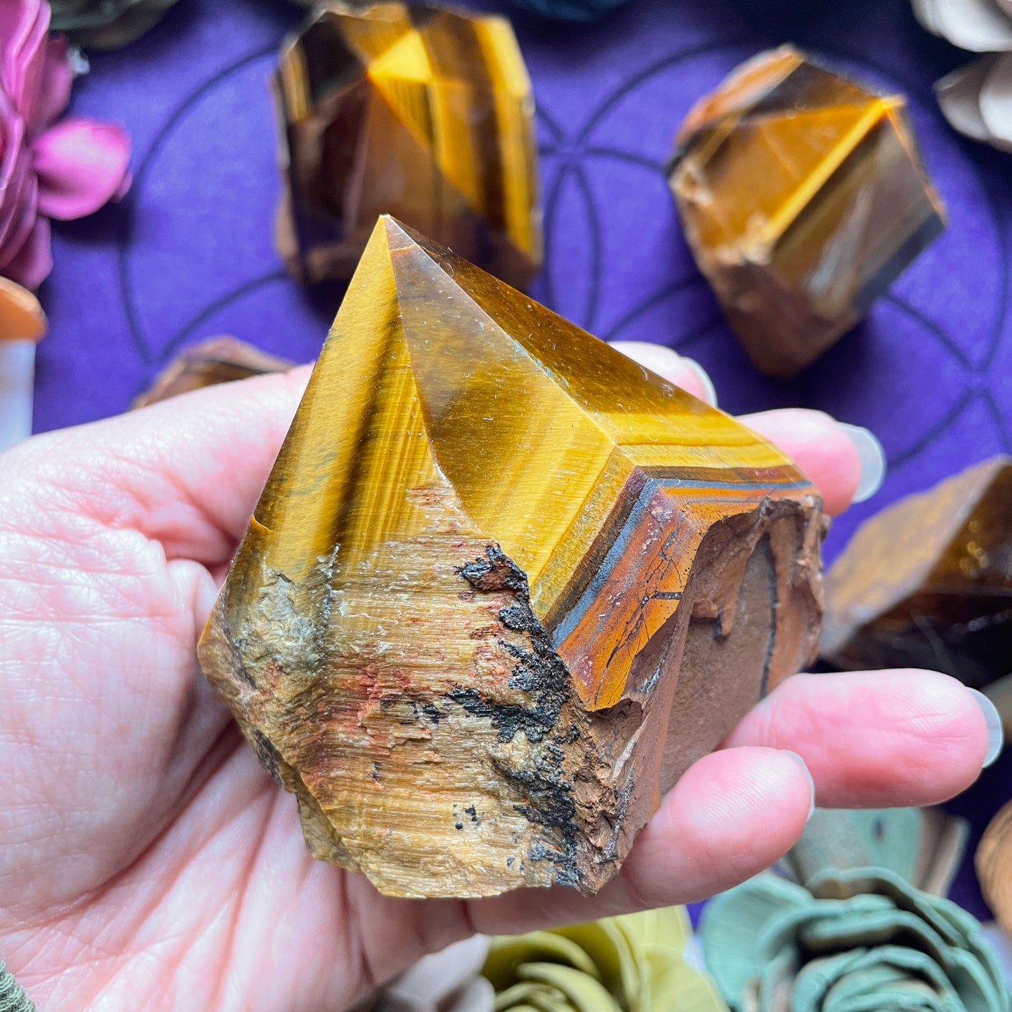 Tiger’s Eye Half Polished Point