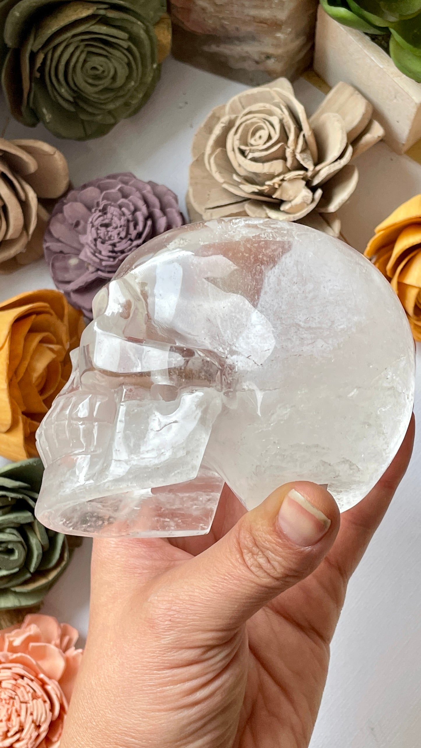 Large Clear Quartz Skull (1.7 Lb)