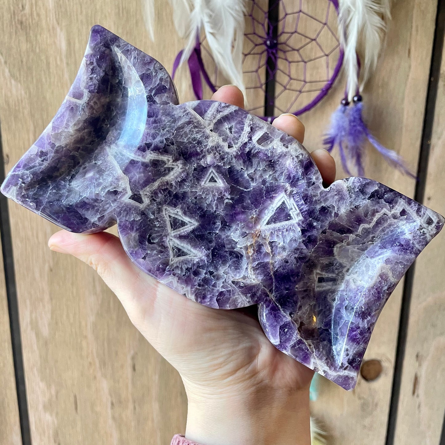 Amethyst Triple Moon Bowl