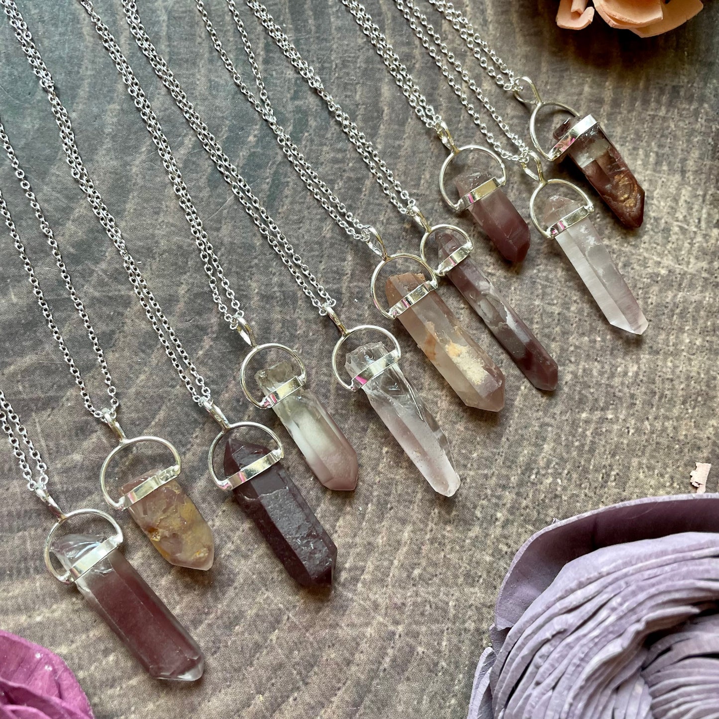 Lithium Quartz Sterling Silver Pendant Necklace