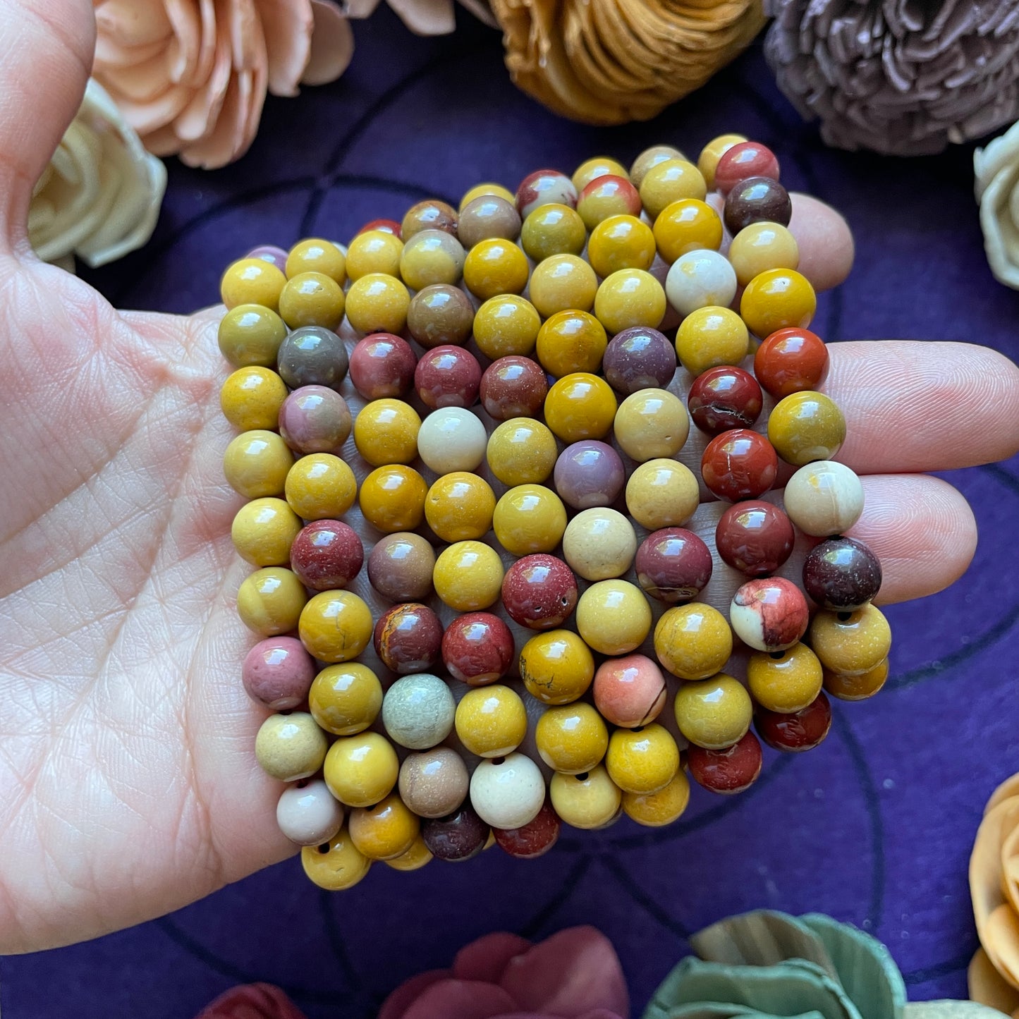 Mookaite 8mm Beaded bracelet