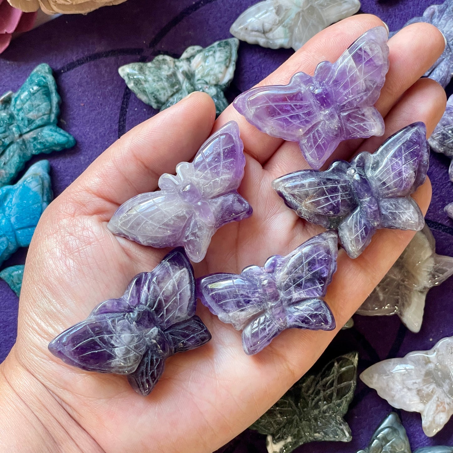 Small Butterfly Carving (Choose Stone)