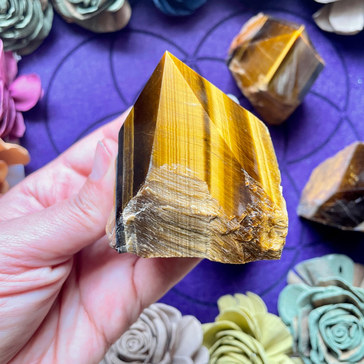 Tiger’s Eye Half Polished Point
