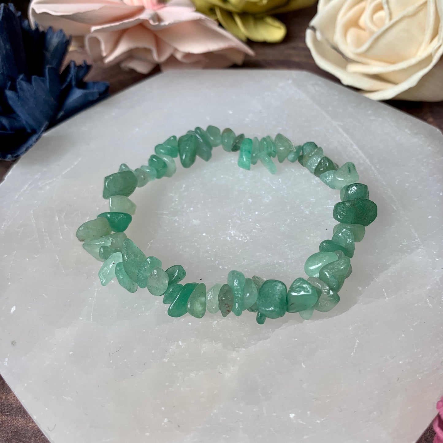 Green Aventurine Chip Bead Bracelet