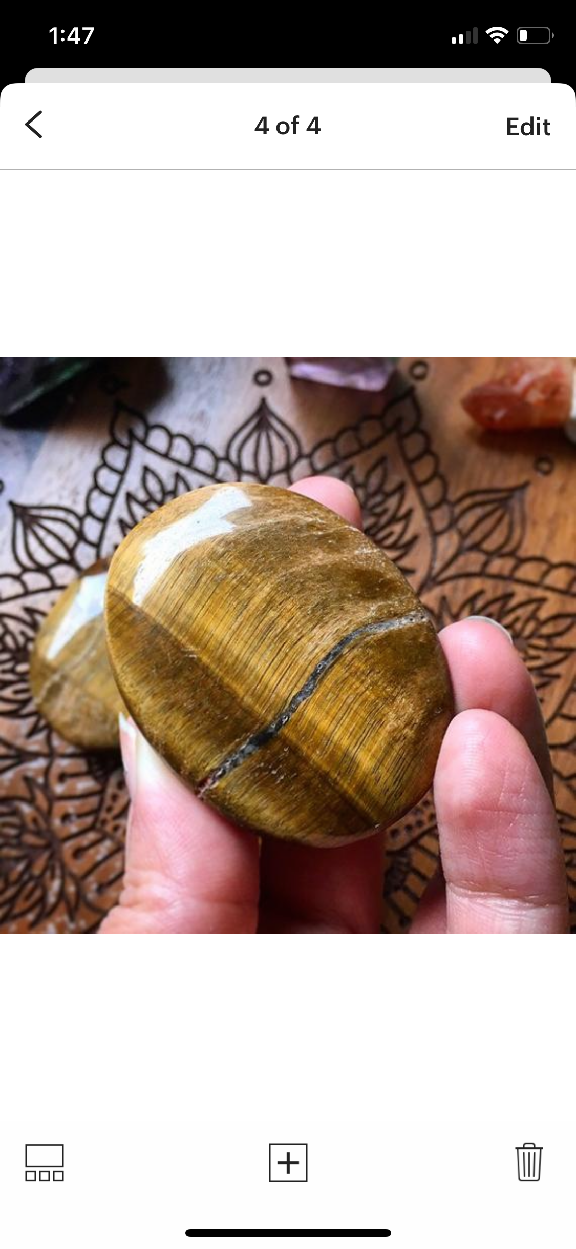 Tiger’s Eye Polished Palm Stone