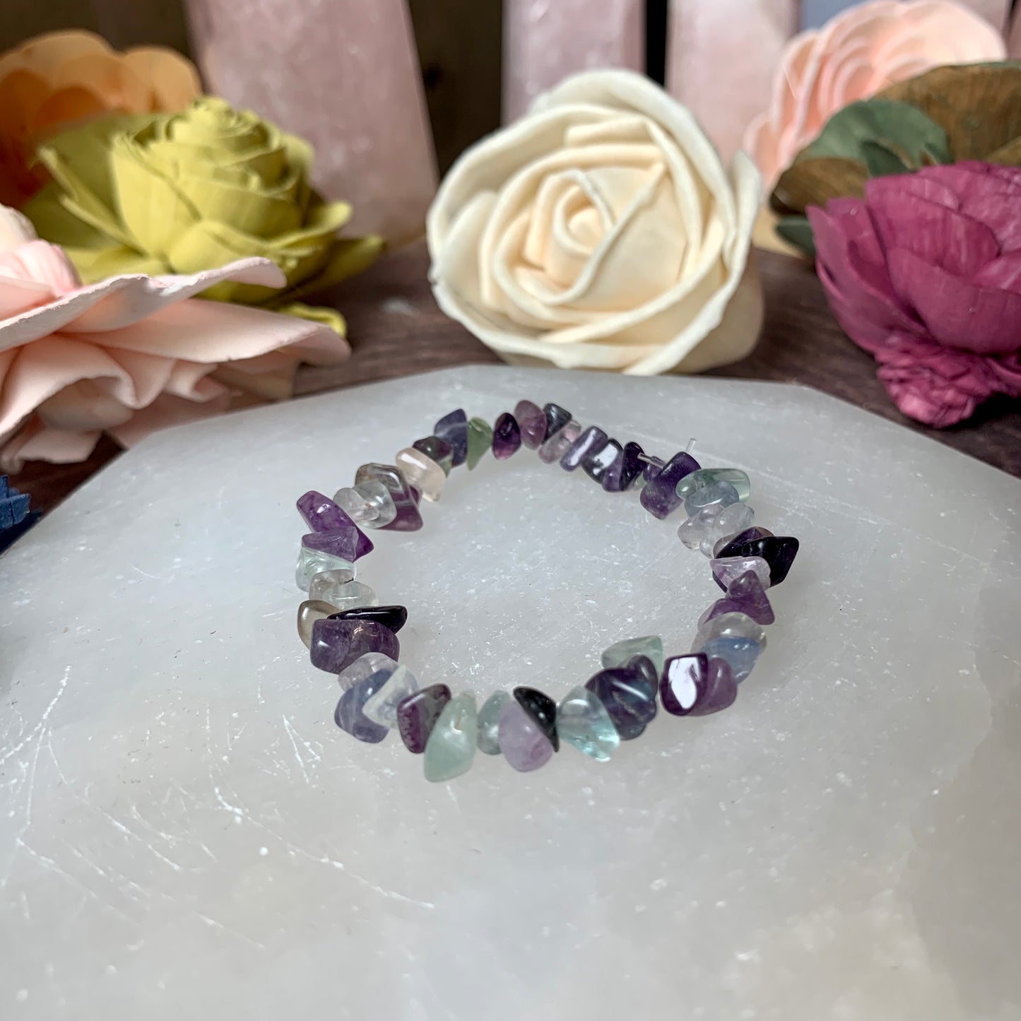 Fluorite Chip Bead Bracelet