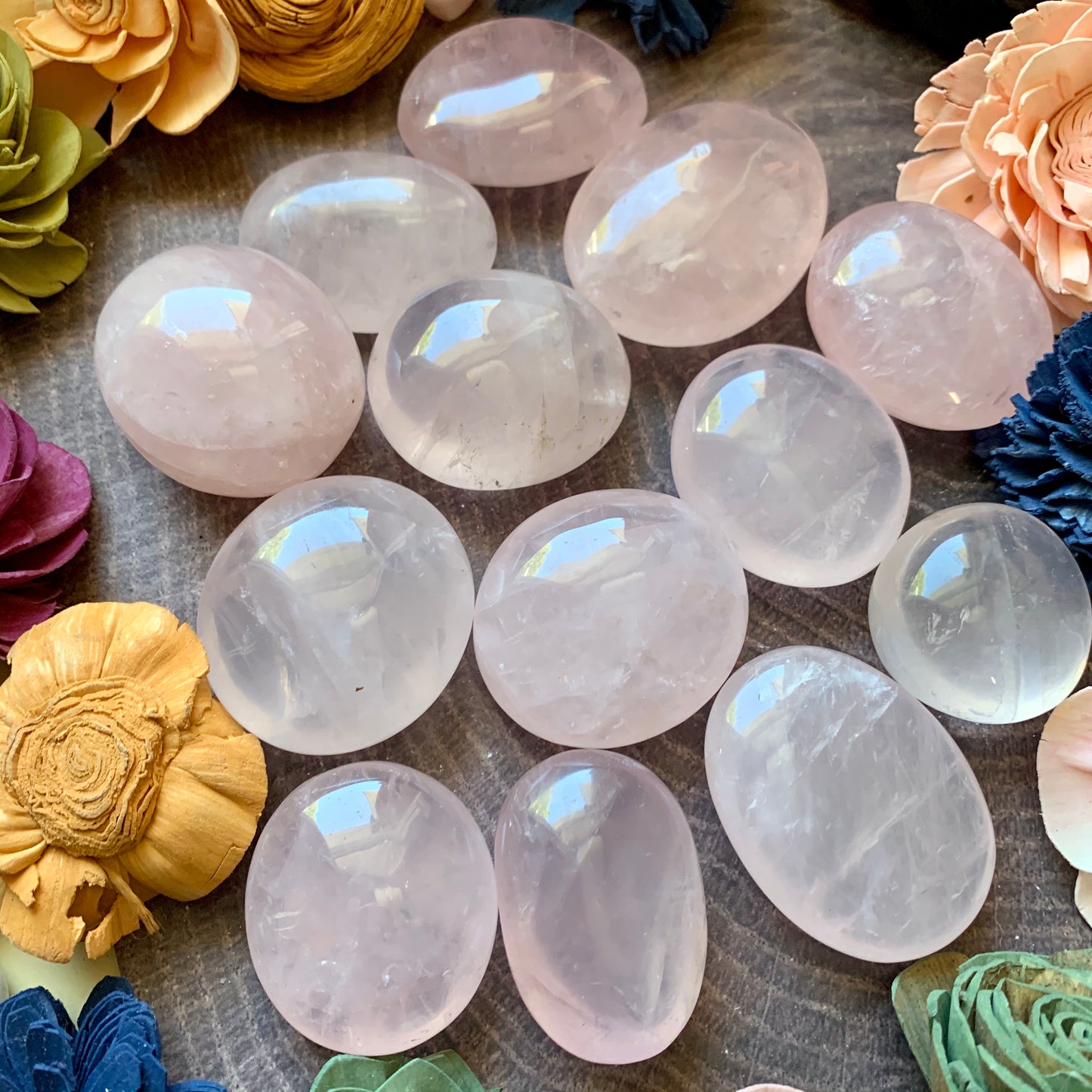 Rose Quartz Polished Palm Stone