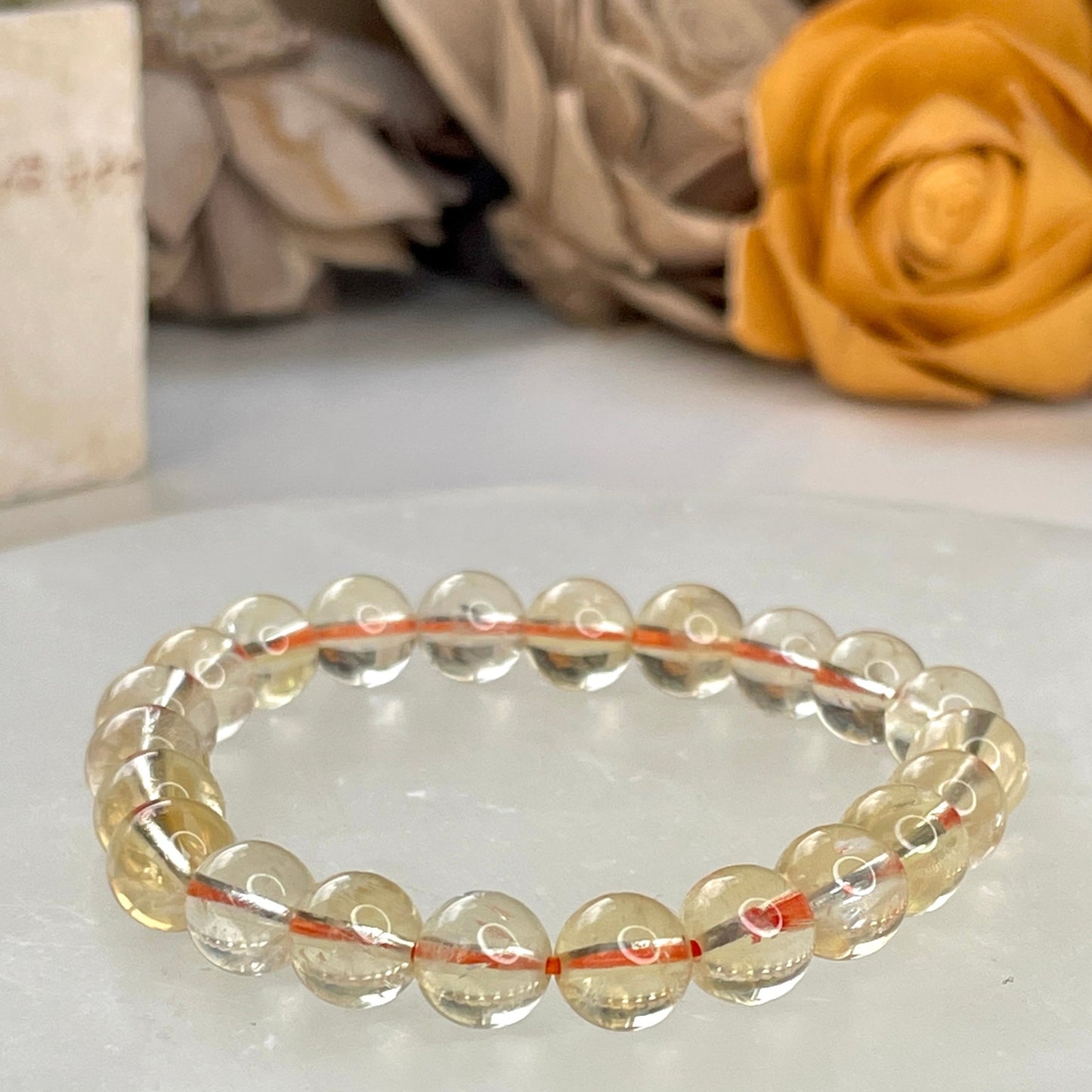 Citrine 8mm Beaded bracelet