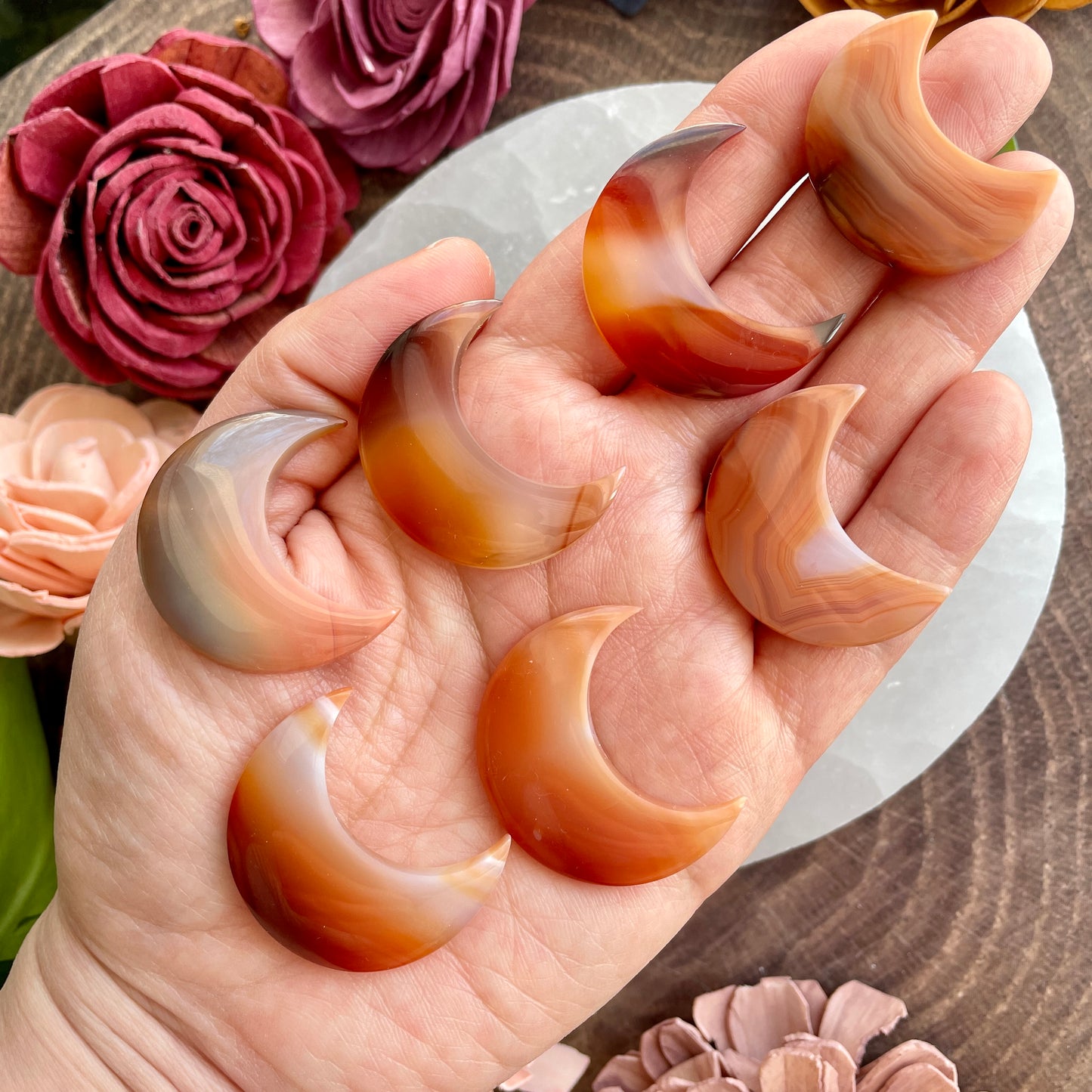 Carnelian Moon Cabochon