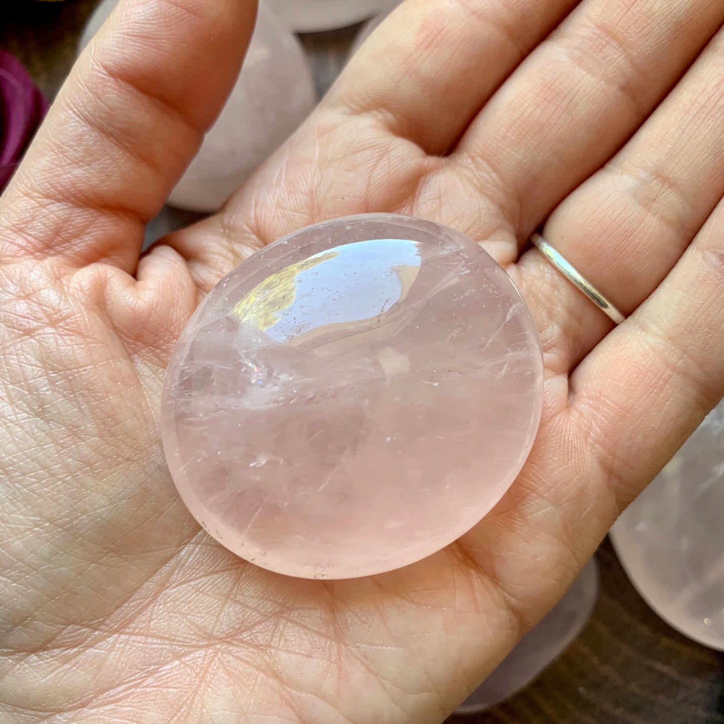 Rose Quartz Polished Palm Stone