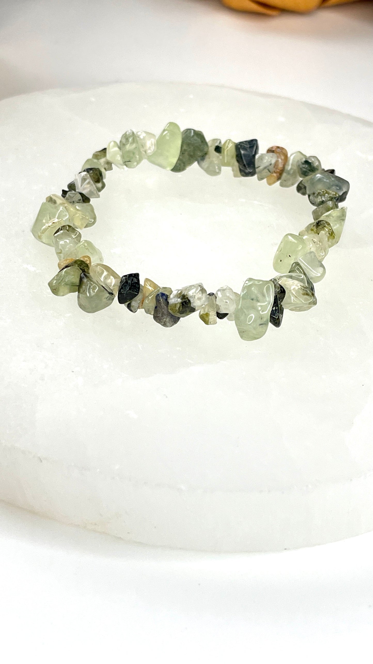 Prehnite Chip Bead Bracelet