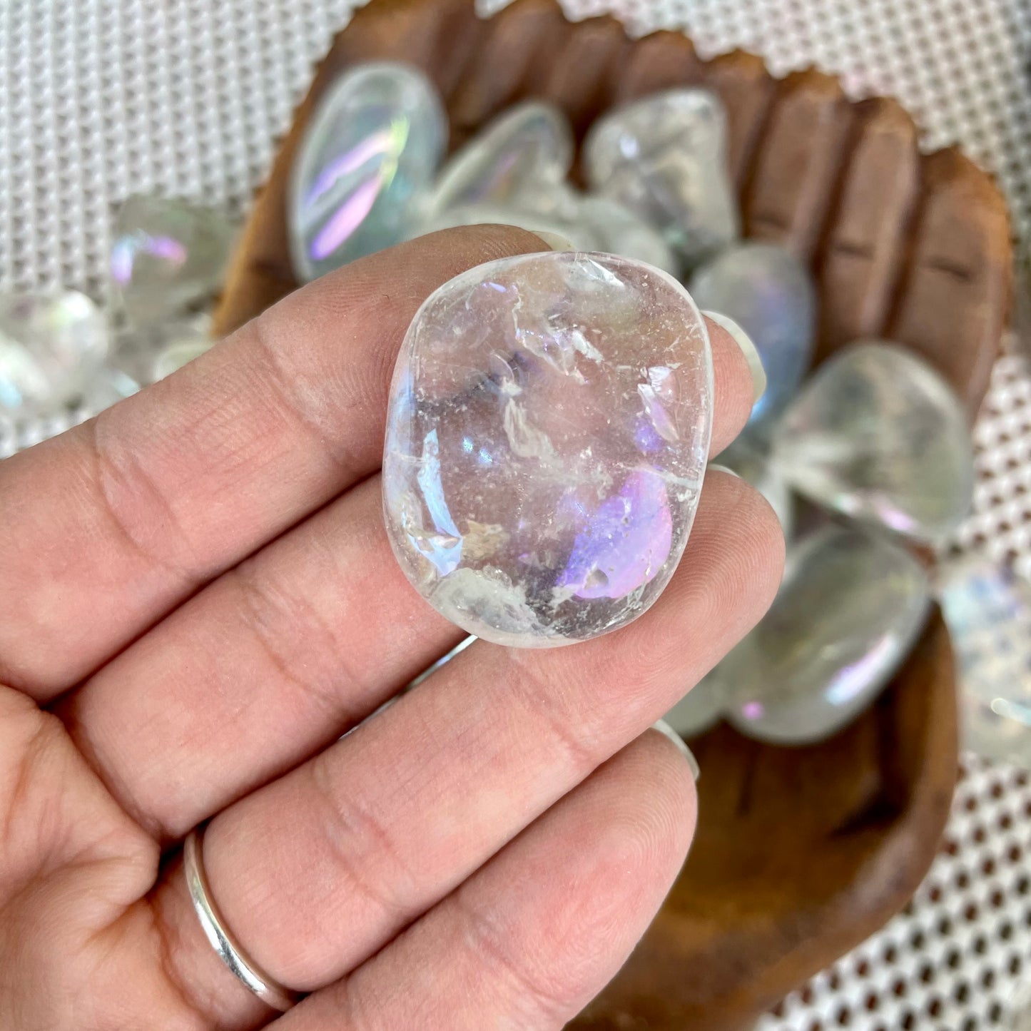 Angel Aura Quartz Tumbled Stone