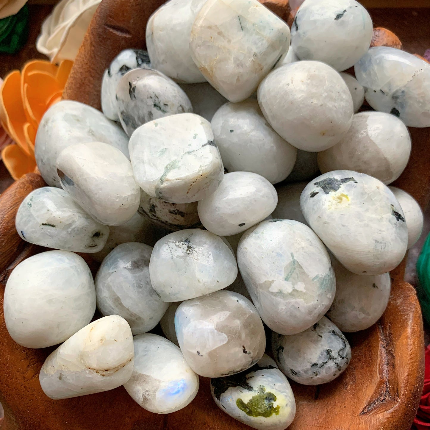 Rainbow Moonstone Tumbled Stone