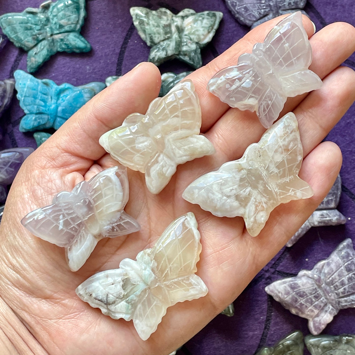 Small Butterfly Carving (Choose Stone)