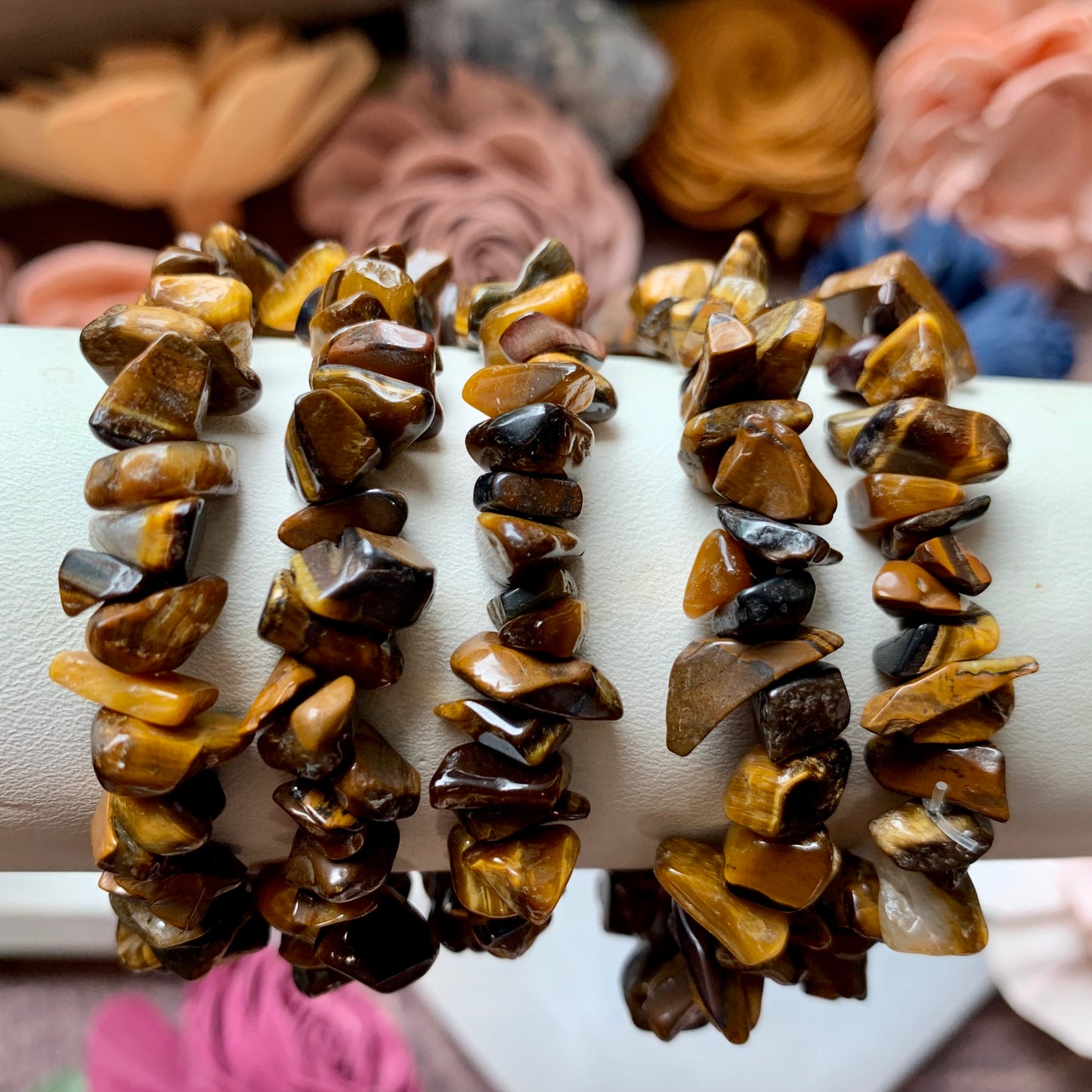 Tiger's Eye Chip Bead Bracelet