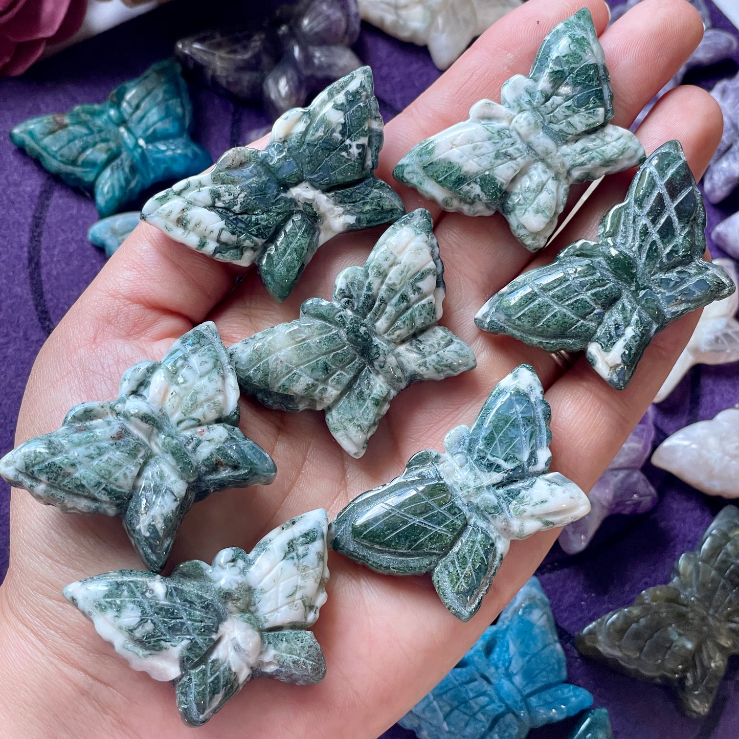 Small Butterfly Carving (Choose Stone)