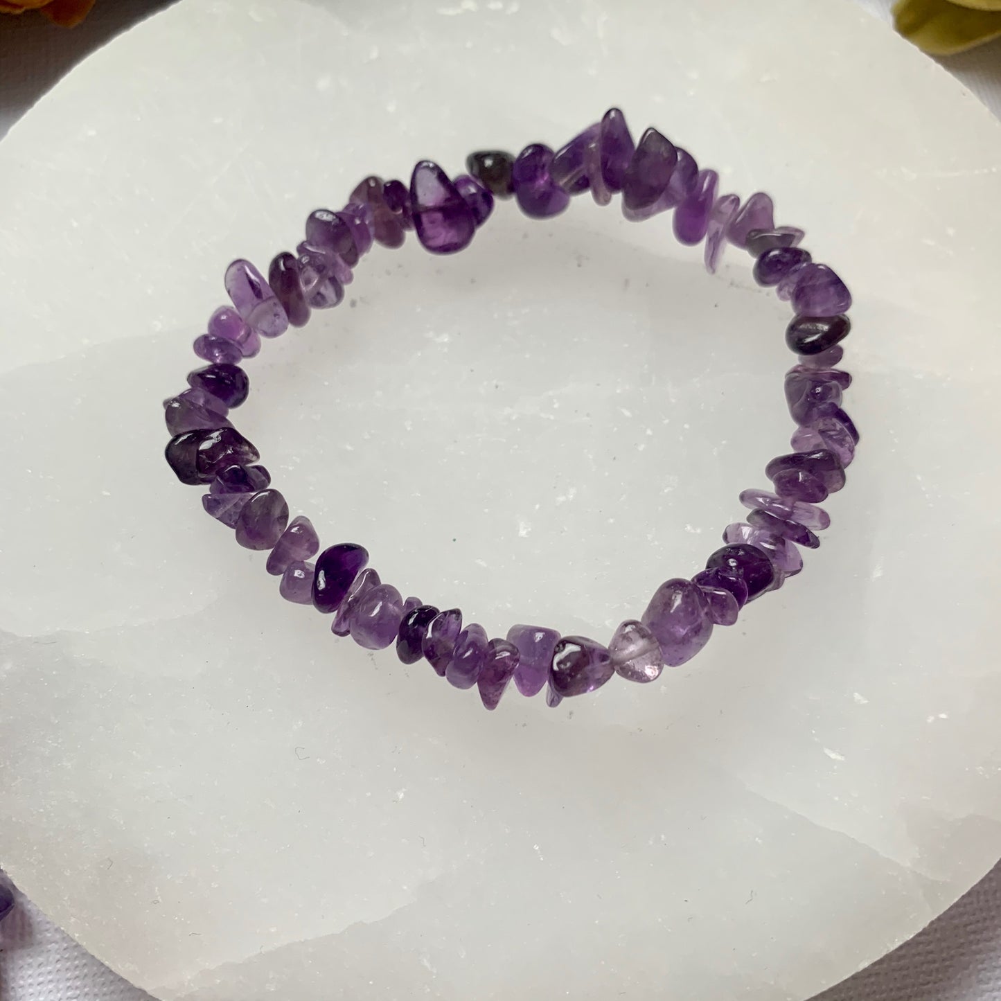Amethyst Chip Bead Bracelet