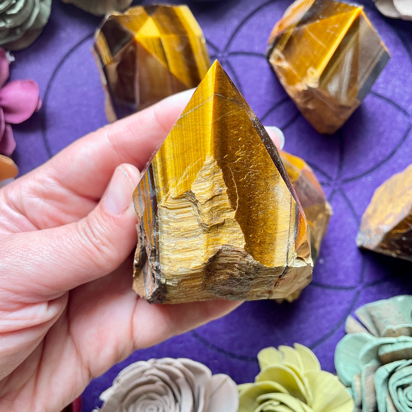 Tiger’s Eye Half Polished Point