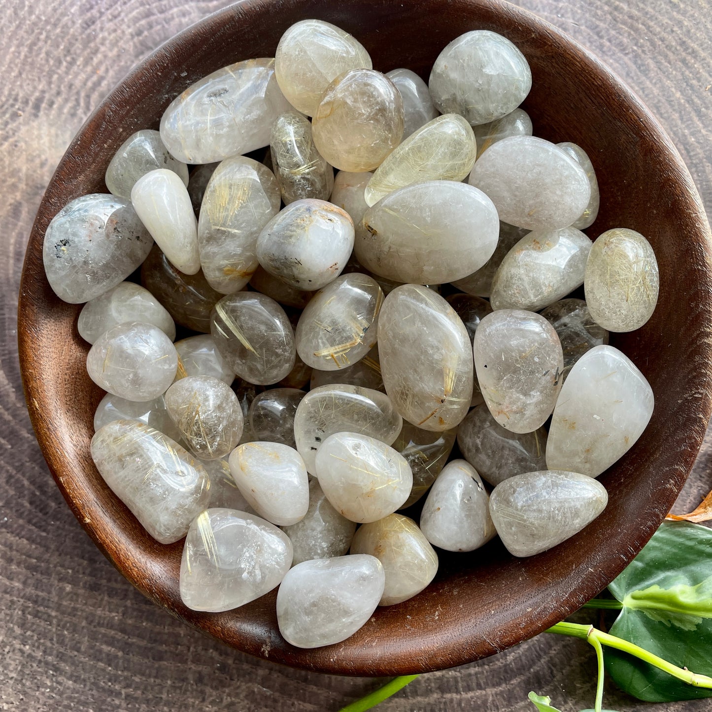 Golden Rutile Quartz Tumbled stone