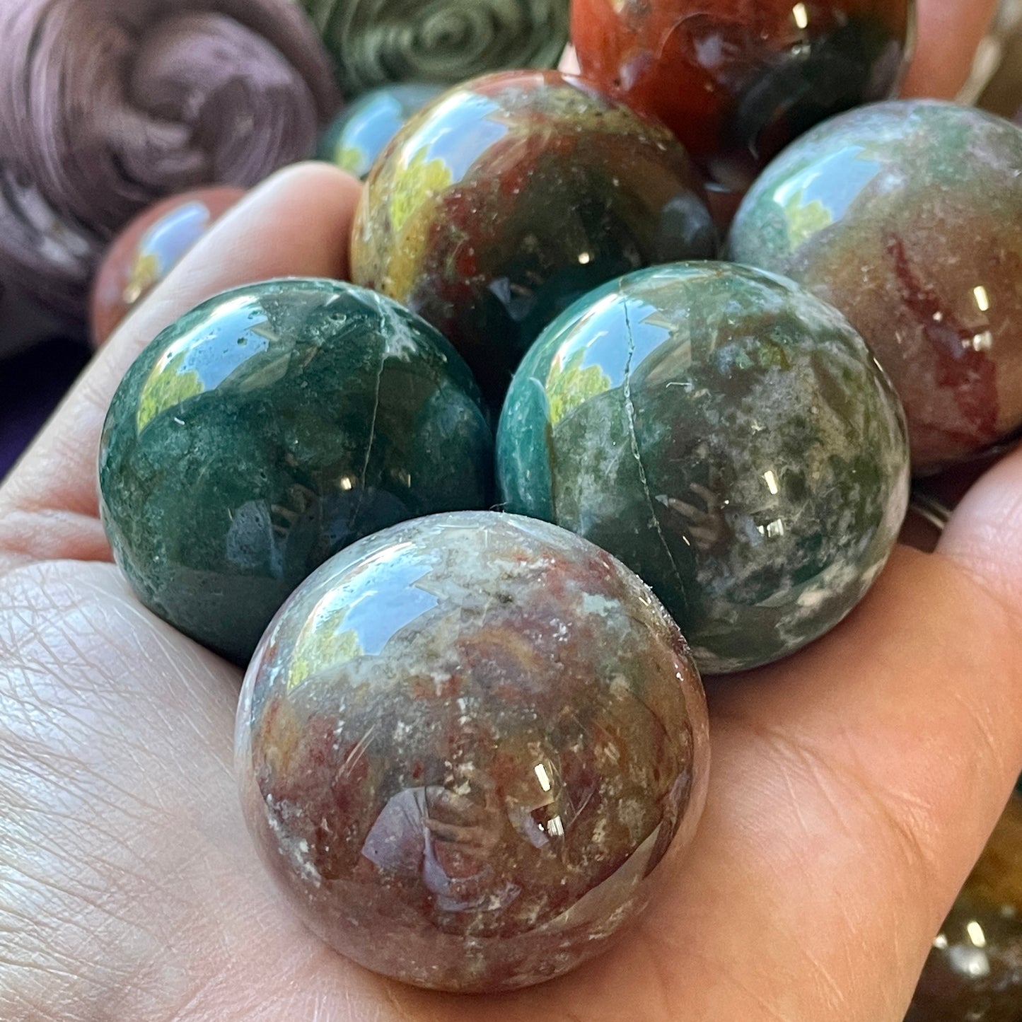 Ocean jasper Sphere