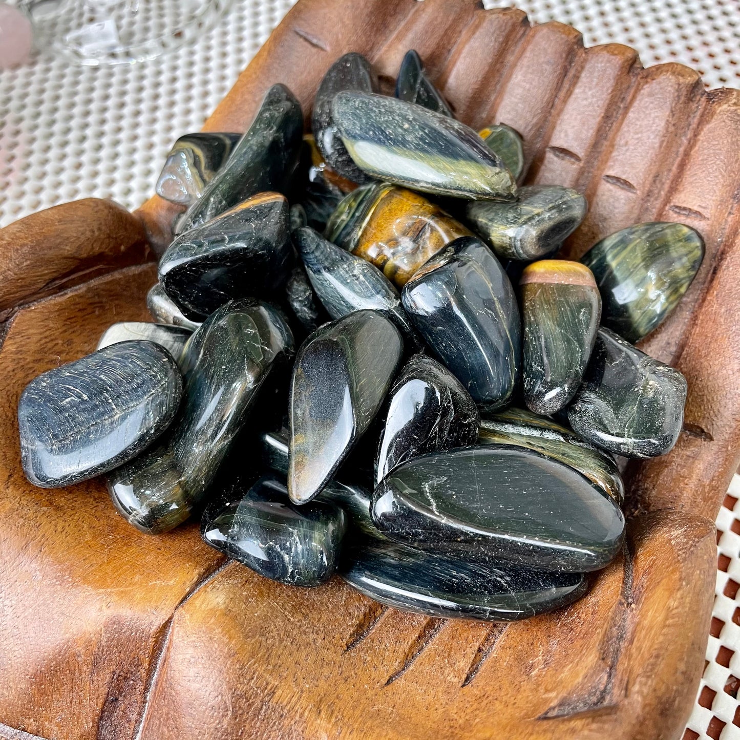 Blue Tiger’s Eye Tumbled stone