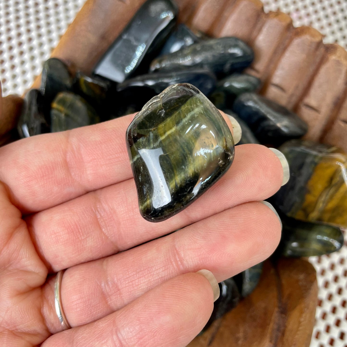 Blue Tiger’s Eye Tumbled stone