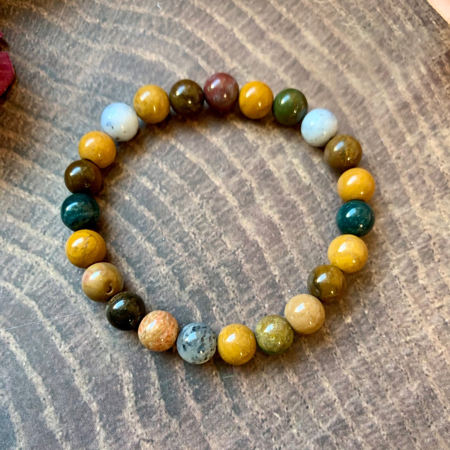 Ocean Jasper 8mm beaded bracelet
