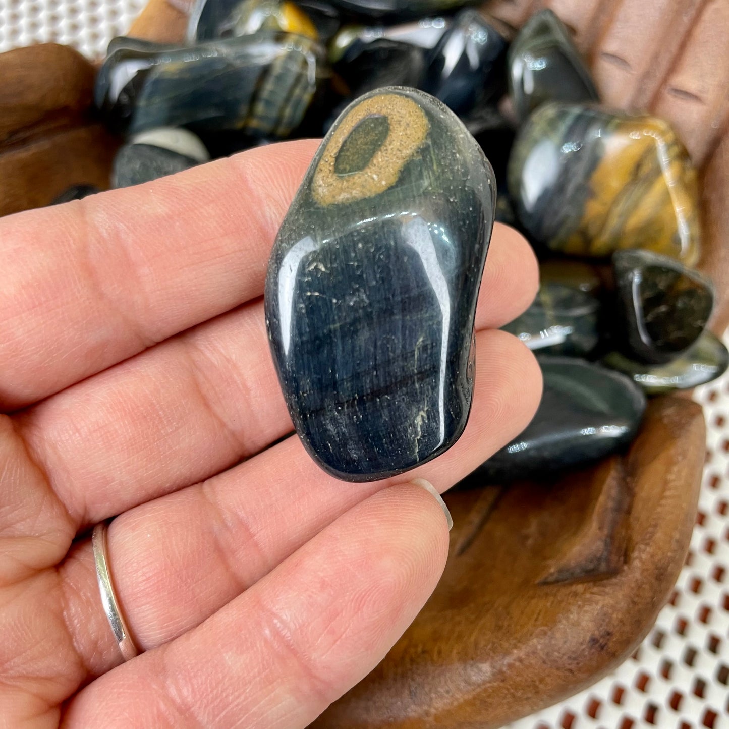 Blue Tiger’s Eye Tumbled stone