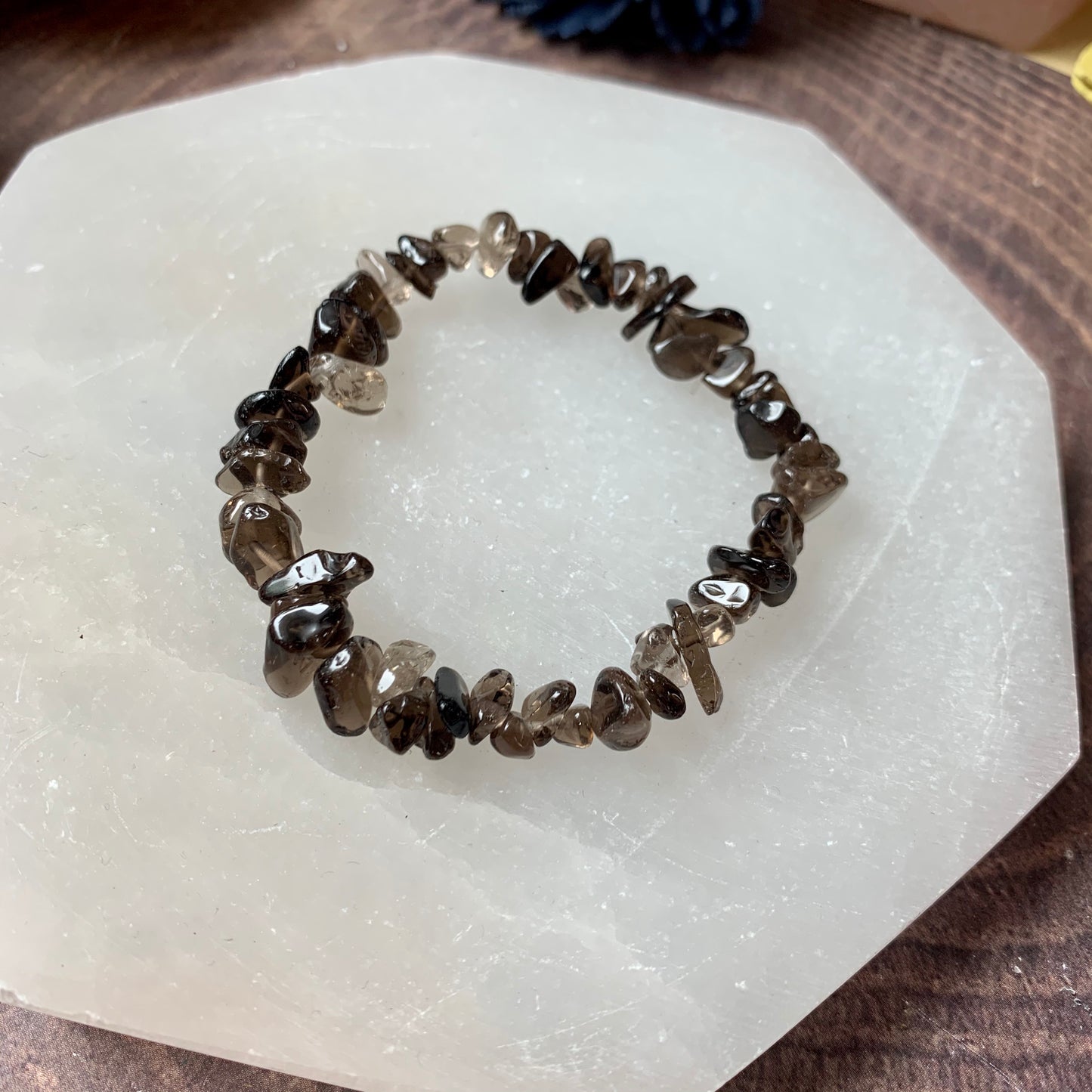 Smoky Quartz Chip Bead Bracelet