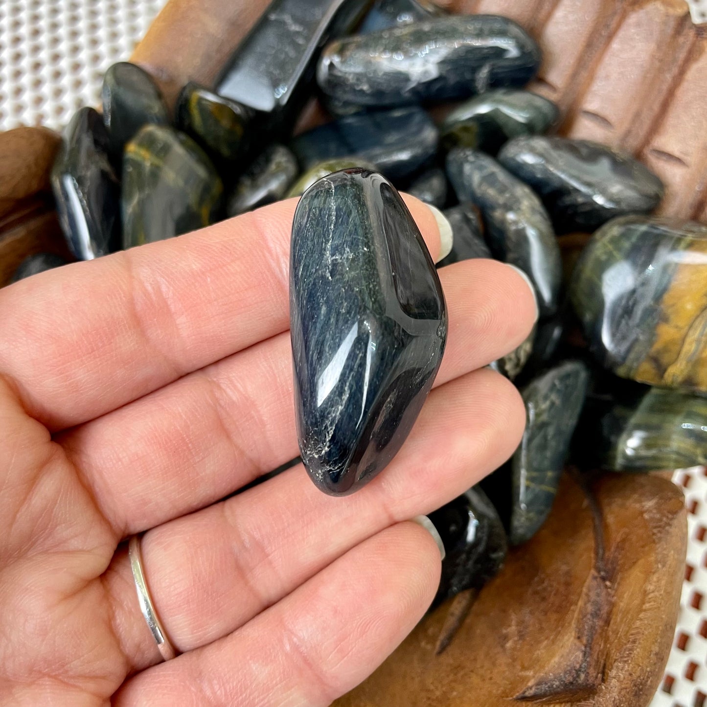 Blue Tiger’s Eye Tumbled stone