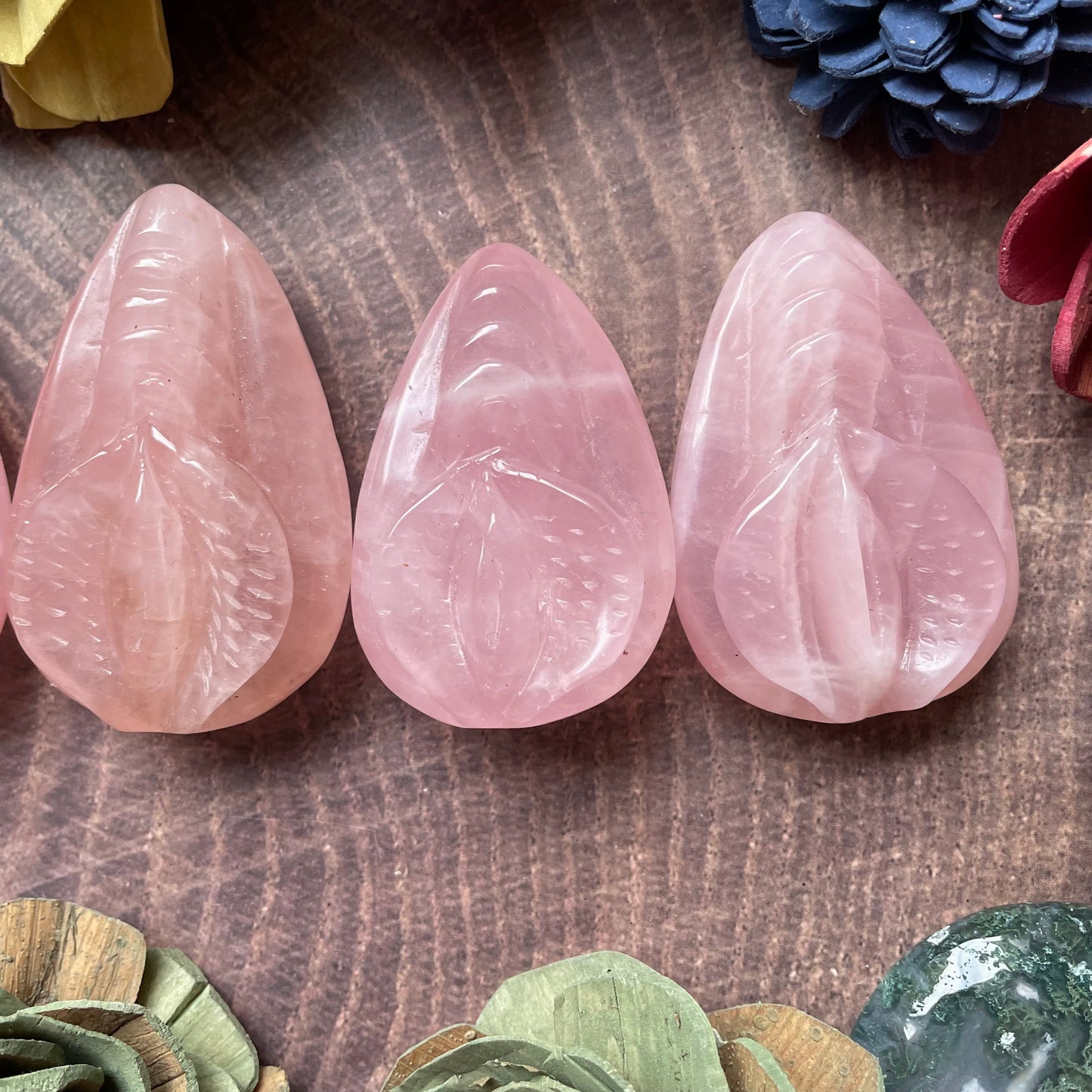 Rose Quartz Vulva/Yoni Carving