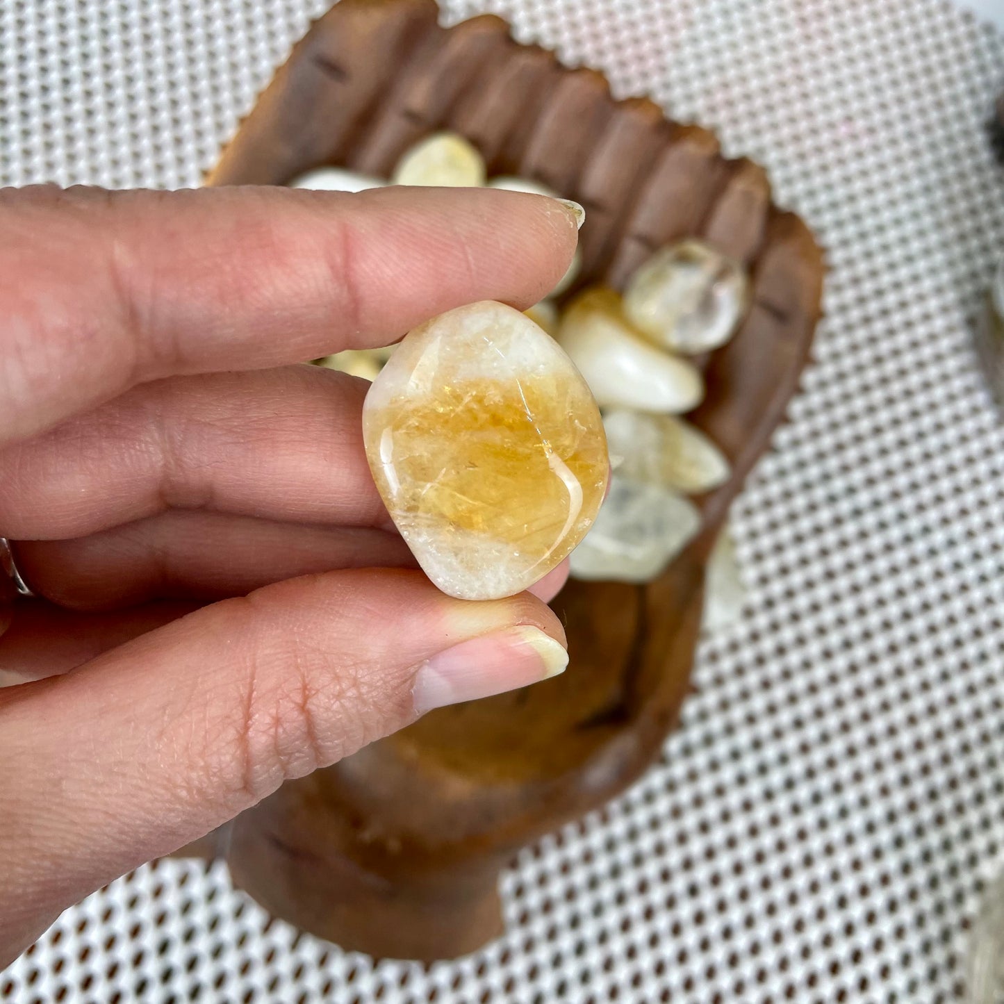 Citrine (Heated Amethyst) Tumbled Stone