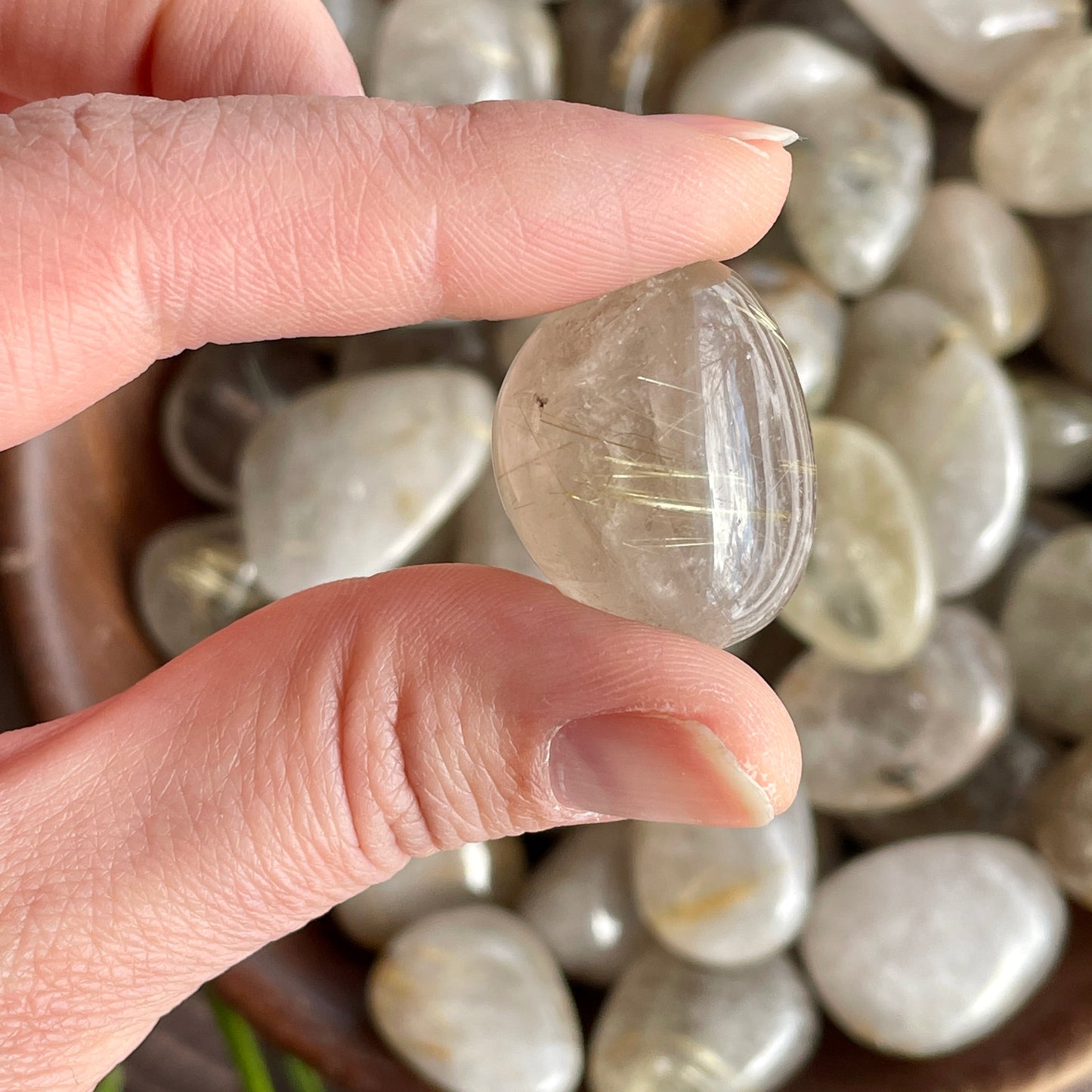 Golden Rutile Quartz Tumbled stone