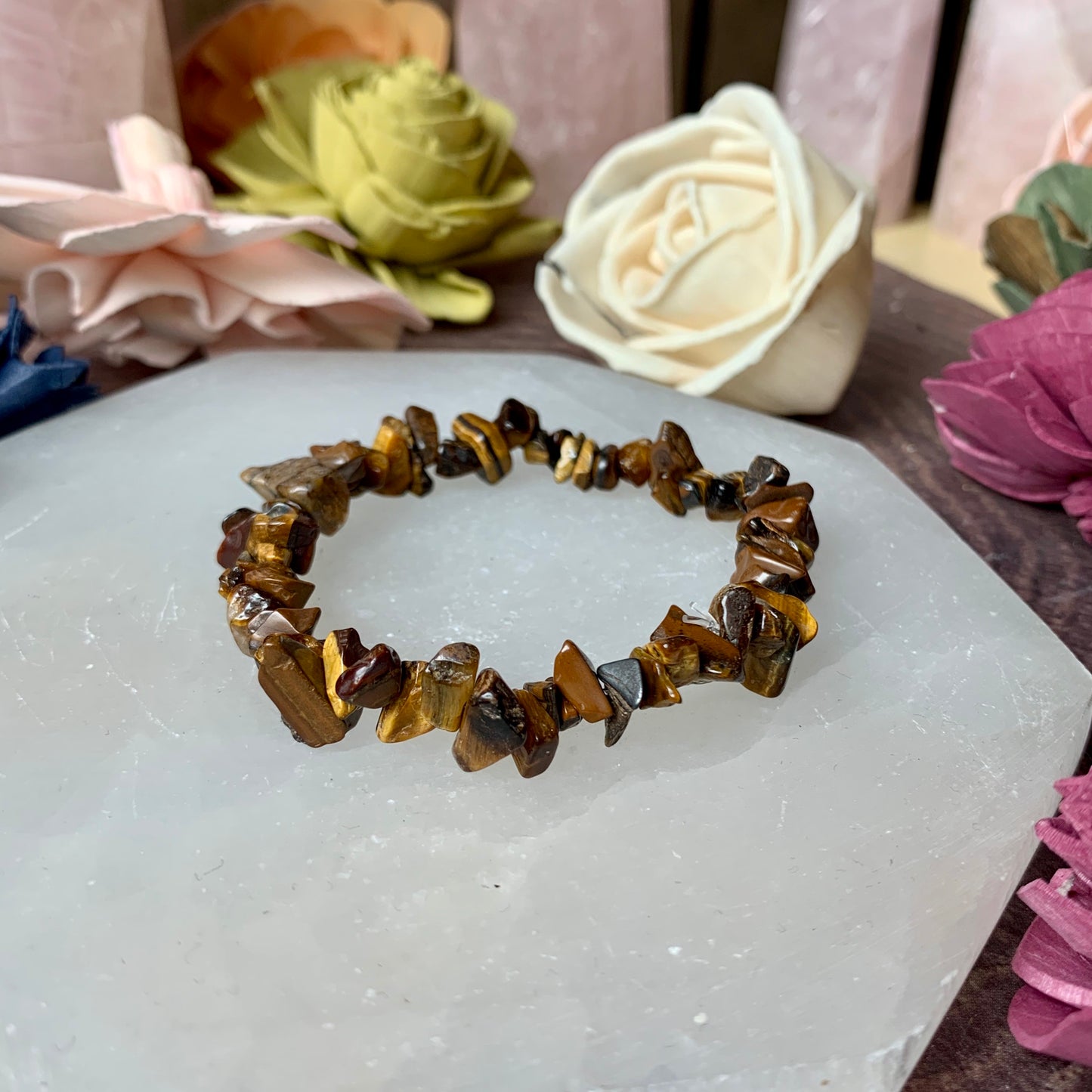 Tiger's Eye Chip Bead Bracelet