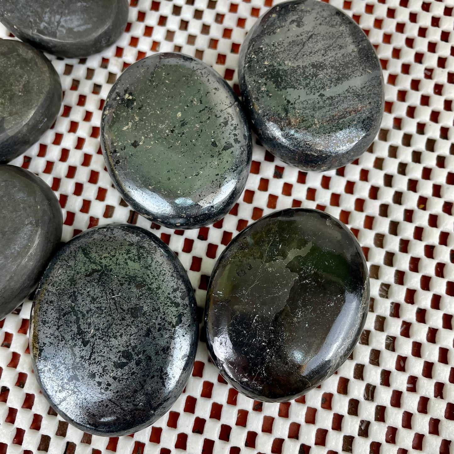 Hematite Palm Stone