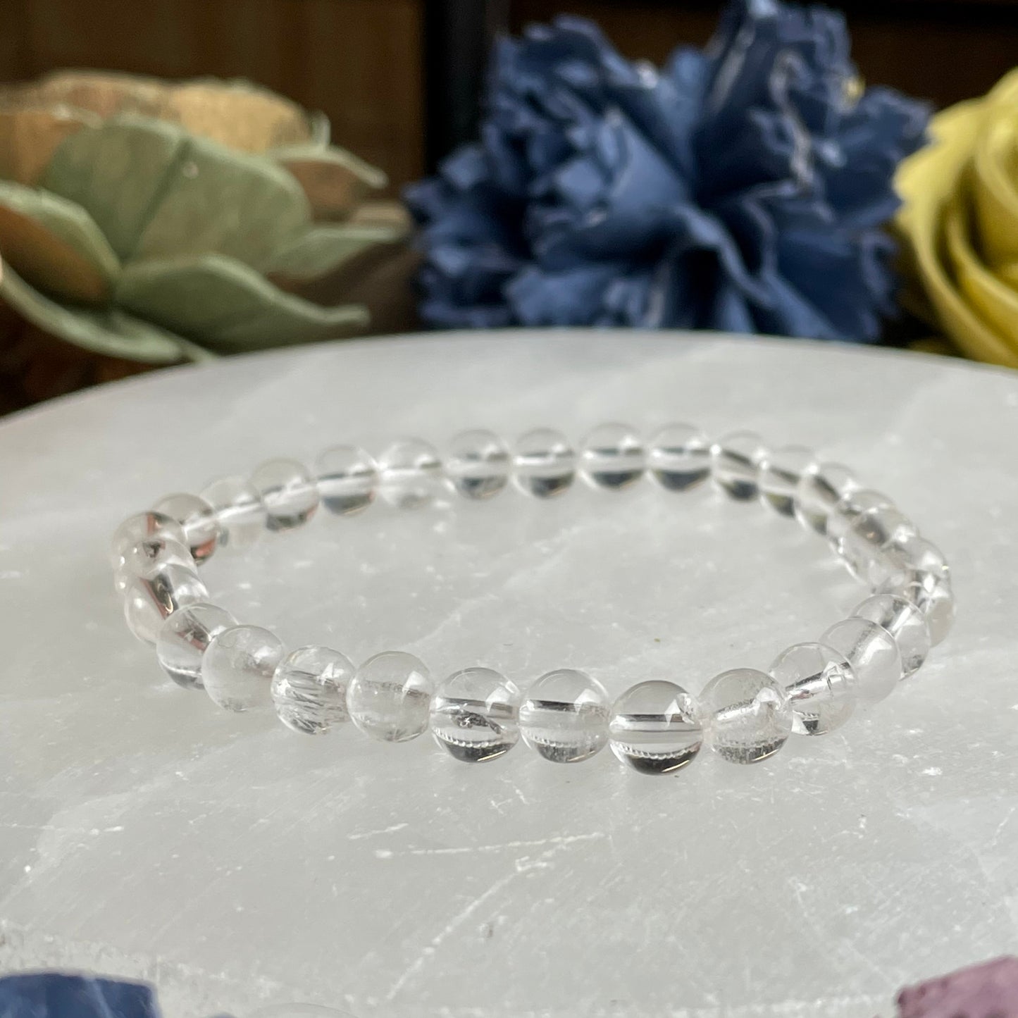 Clear Quartz 6mm Beaded bracelet